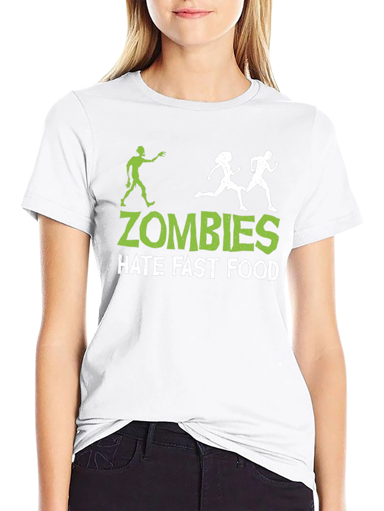 Zombies Hate Fast Food Graphic Tee