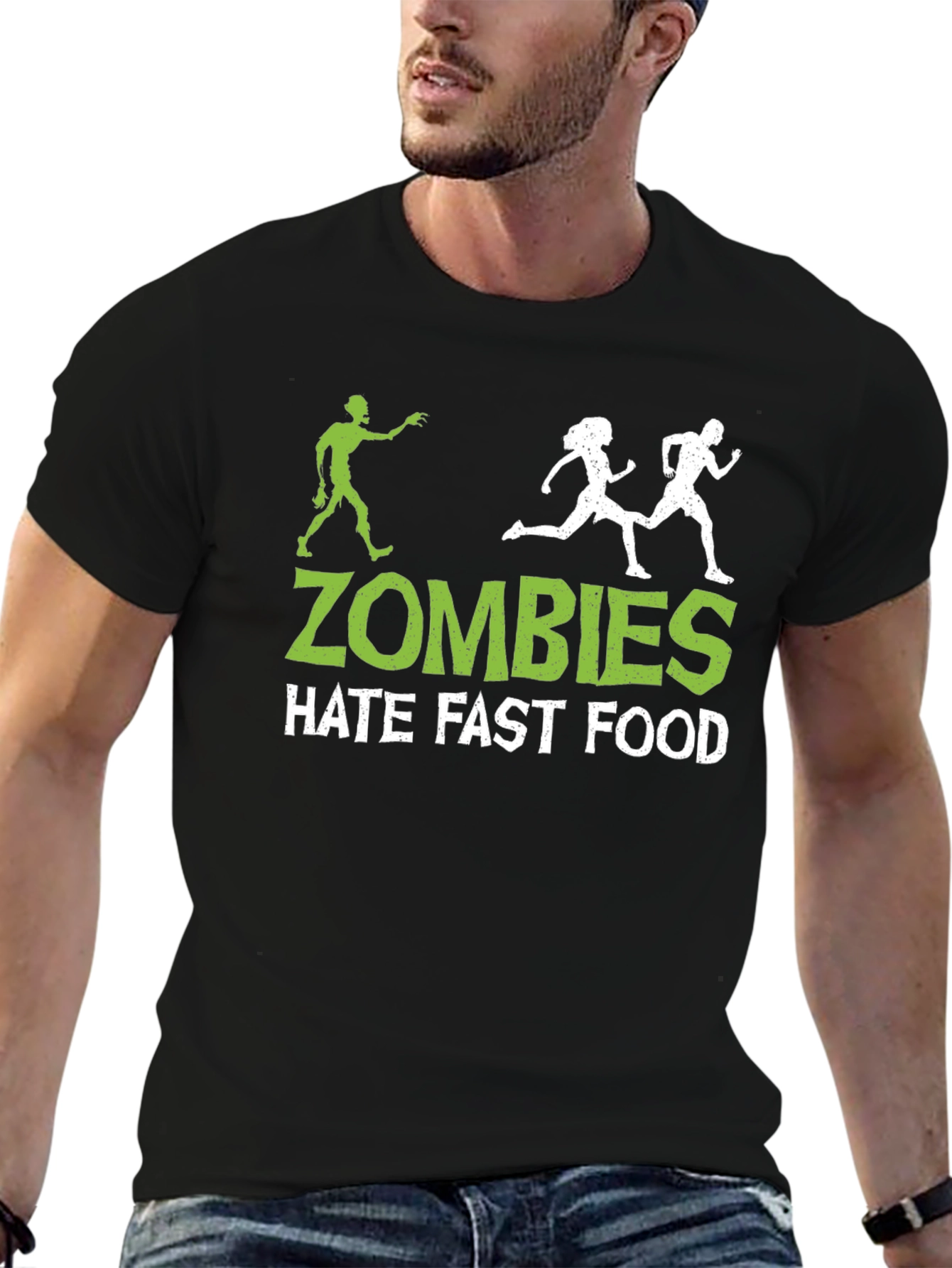 Zombies Hate Fast Food Graphic Tee