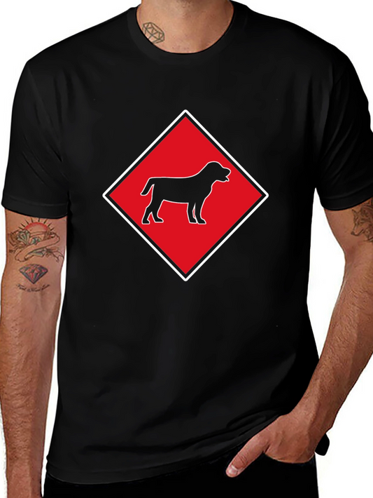 Black Dog Graphic Tee - Diamond Design