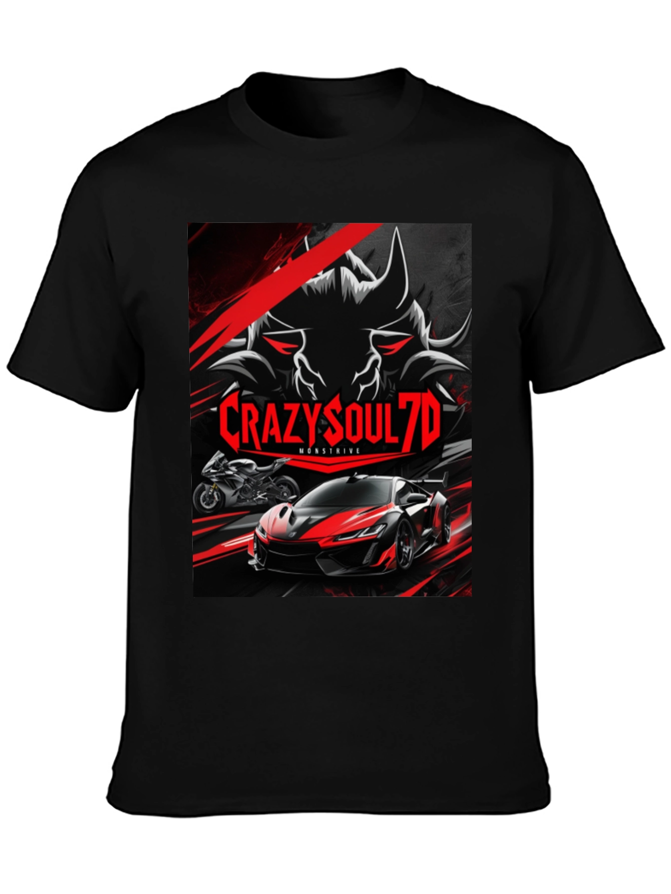 CrazySoul7D Monstrive Graphic T-Shirt