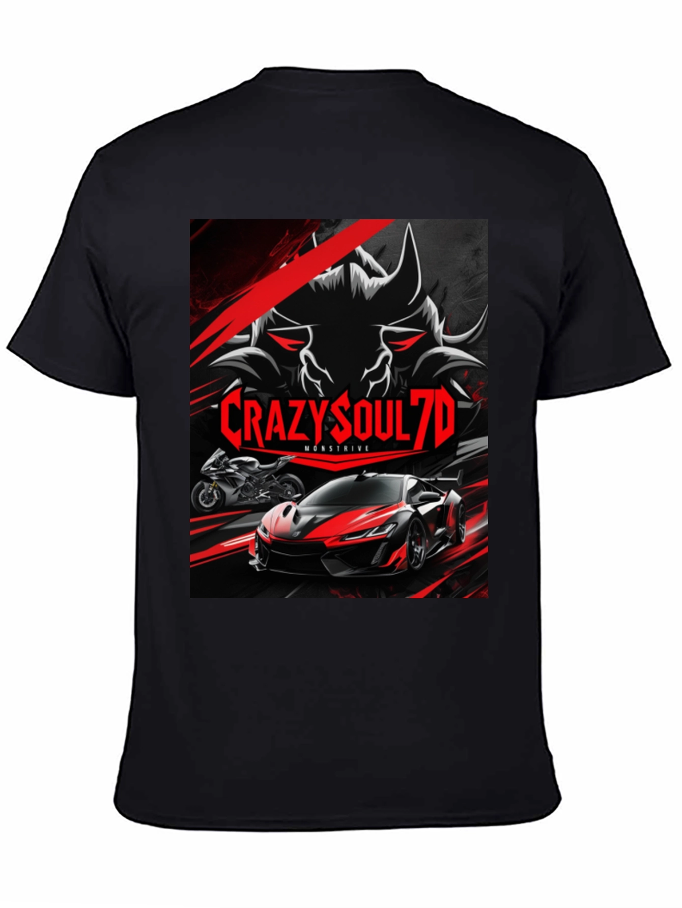 CrazySoul7D Monstrive Graphic T-Shirt