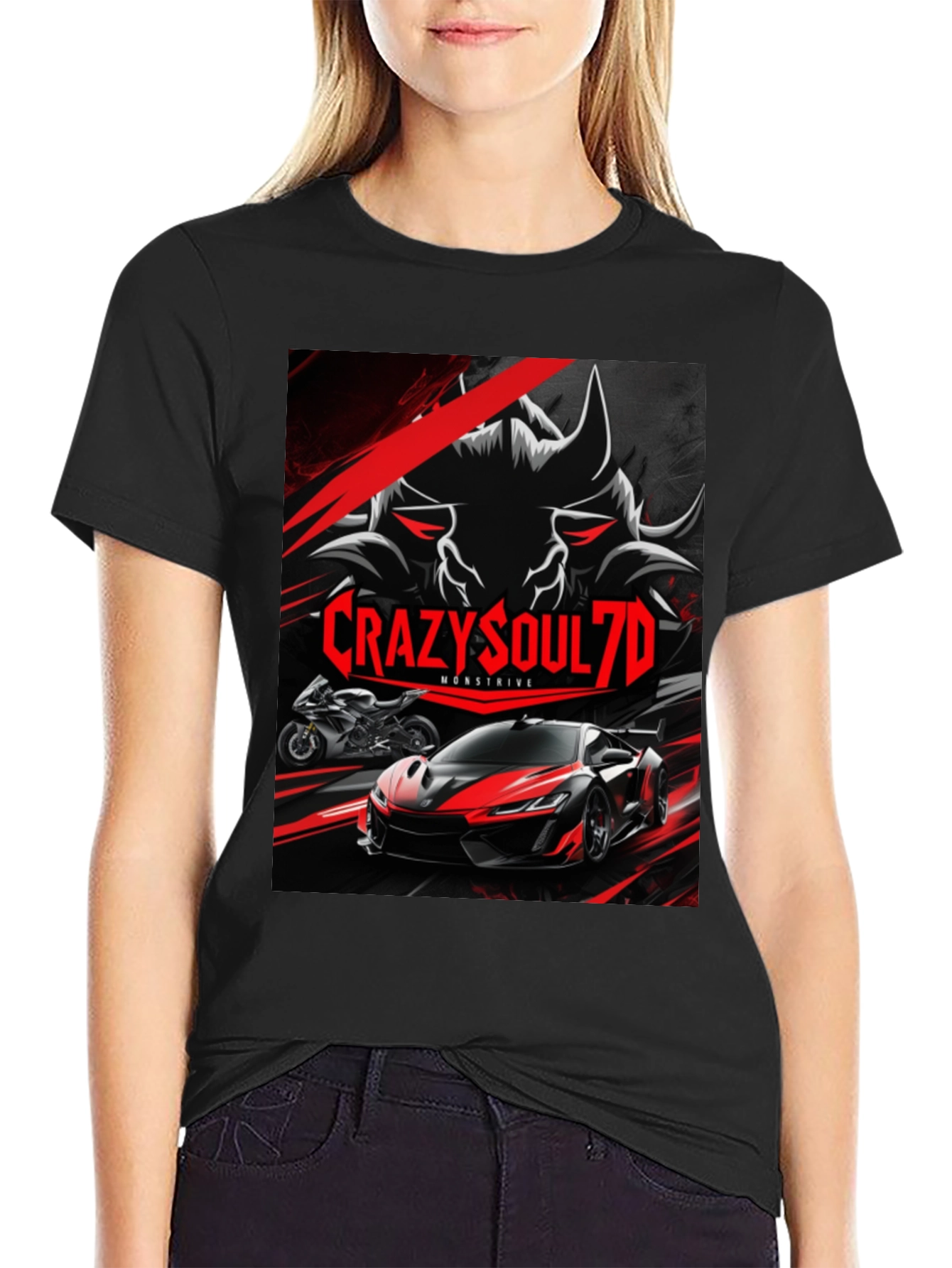 CrazySoul7D Monstrive Graphic T-Shirt