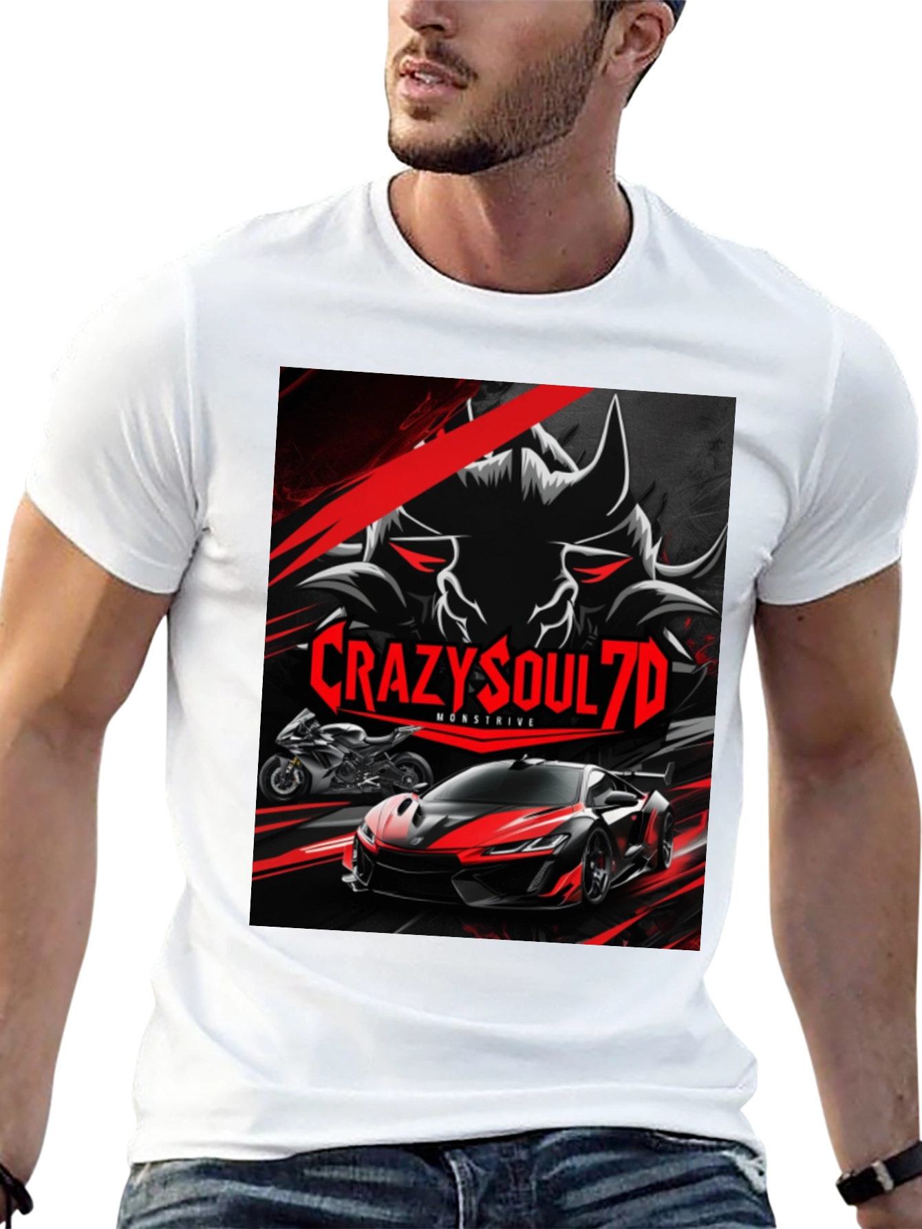 CrazySoul7D Monstrive Graphic T-Shirt