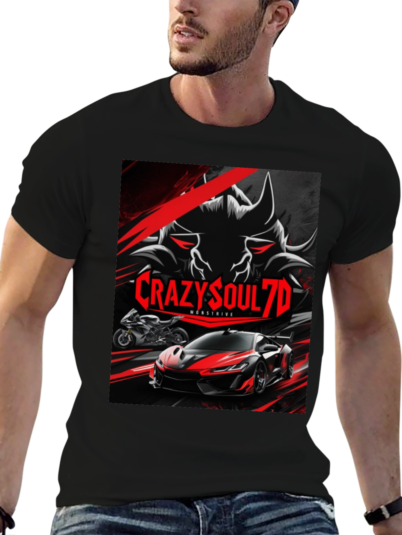 CrazySoul7D Monstrive Graphic T-Shirt