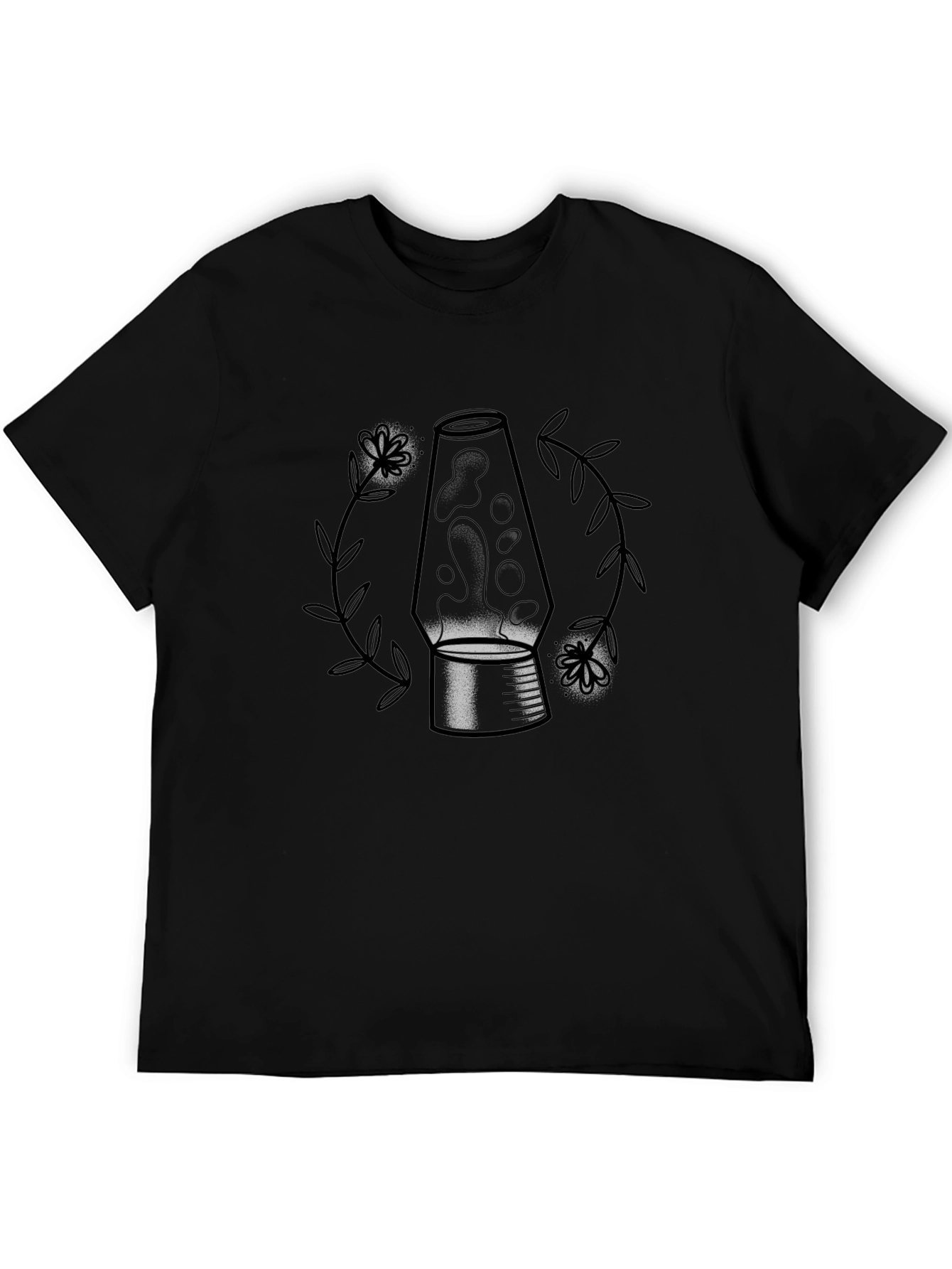 Lava Lamp Graphic Tee - Black Cotton Blend