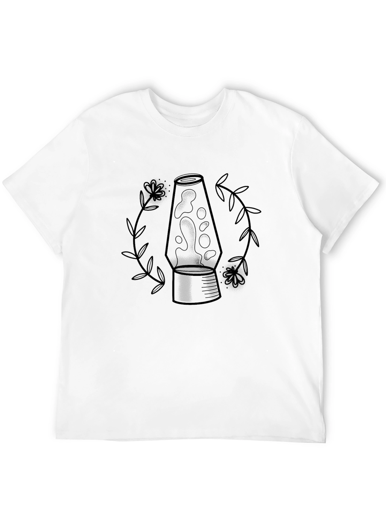 Lava Lamp Graphic Tee - Black Cotton Blend