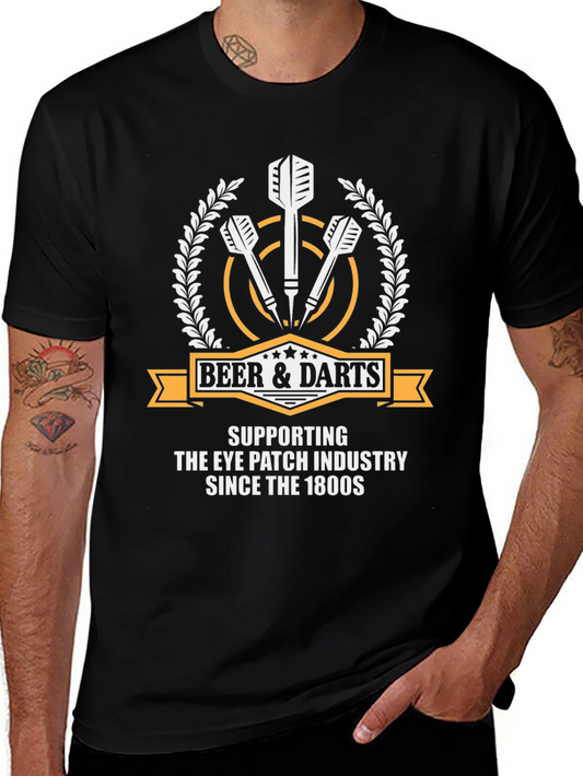 Beer & Darts T-Shirt - Eye Patch Industry Supporter