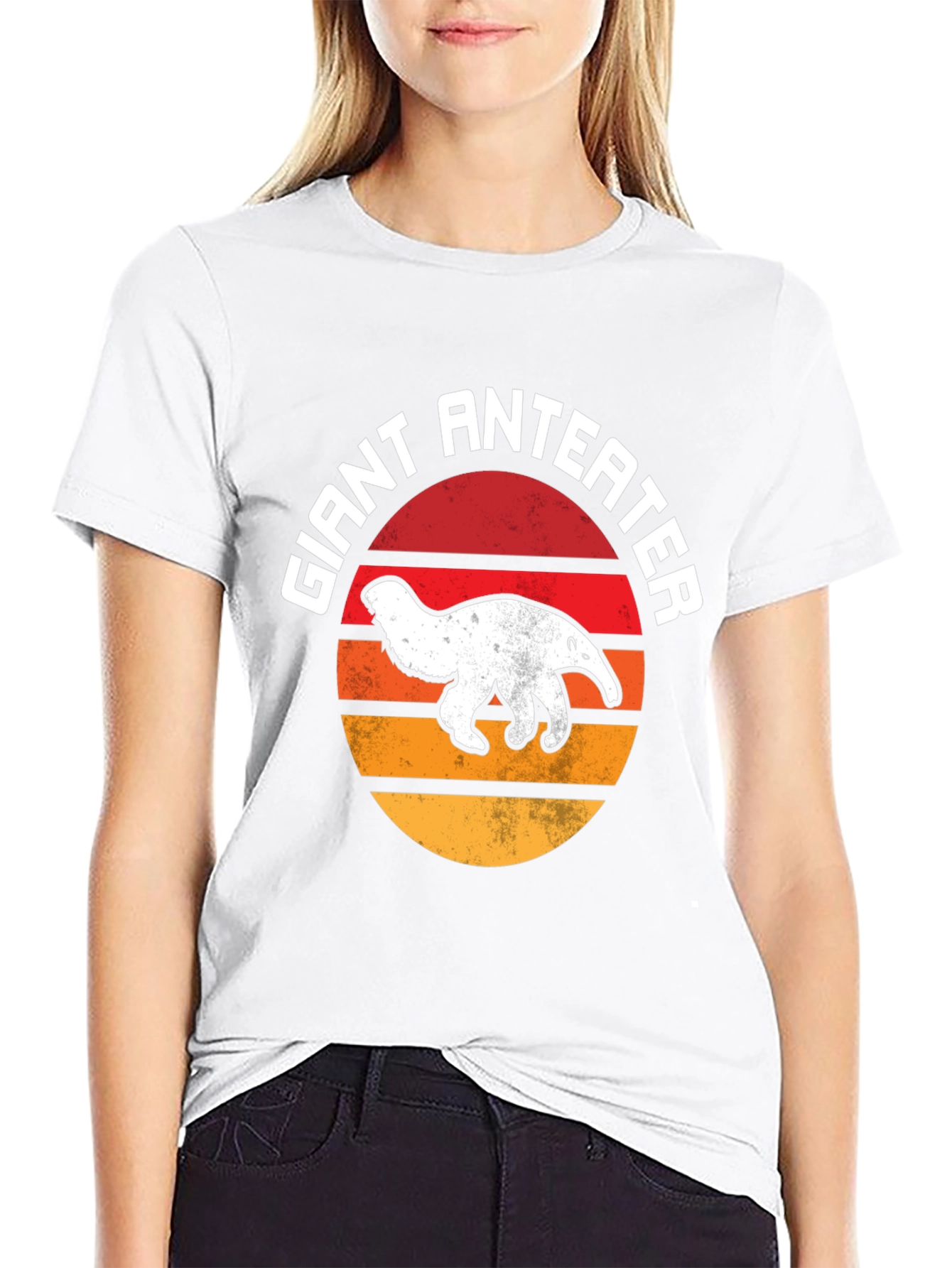 Giant Anteater Sunset Graphic Tee - Black