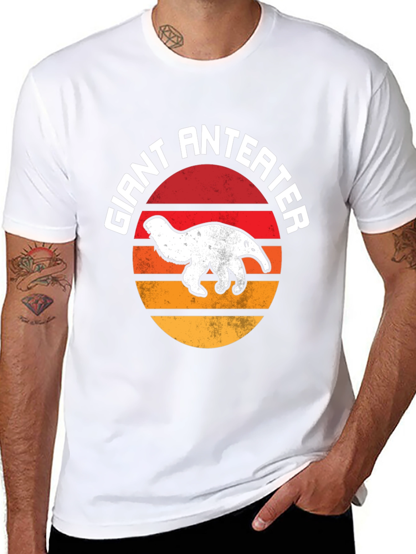 Giant Anteater Sunset Graphic Tee - Black