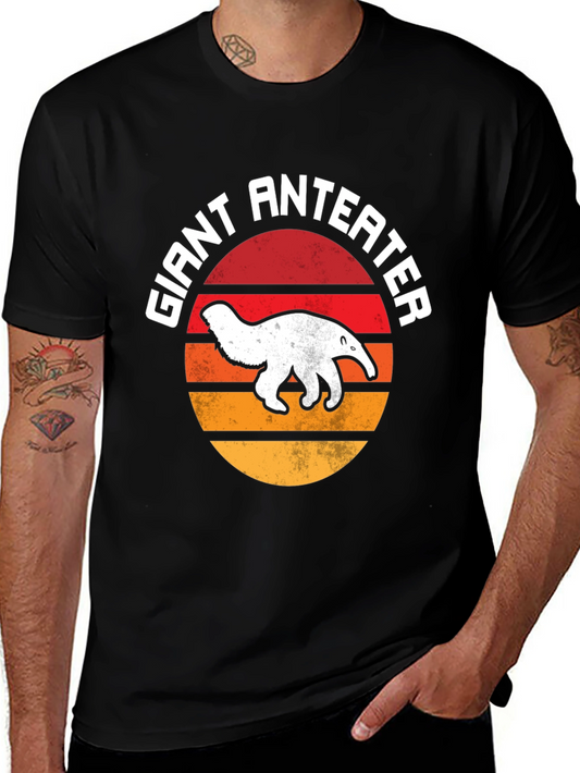 Giant Anteater Sunset Graphic Tee - Black