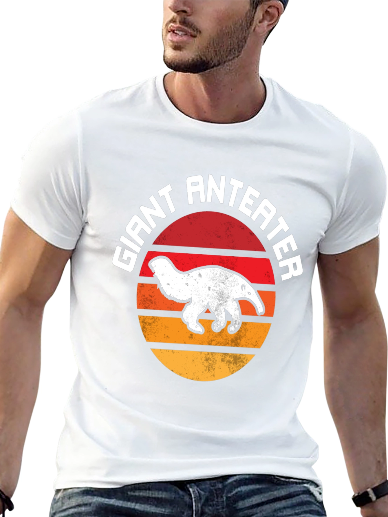 Giant Anteater Sunset Graphic Tee - Black