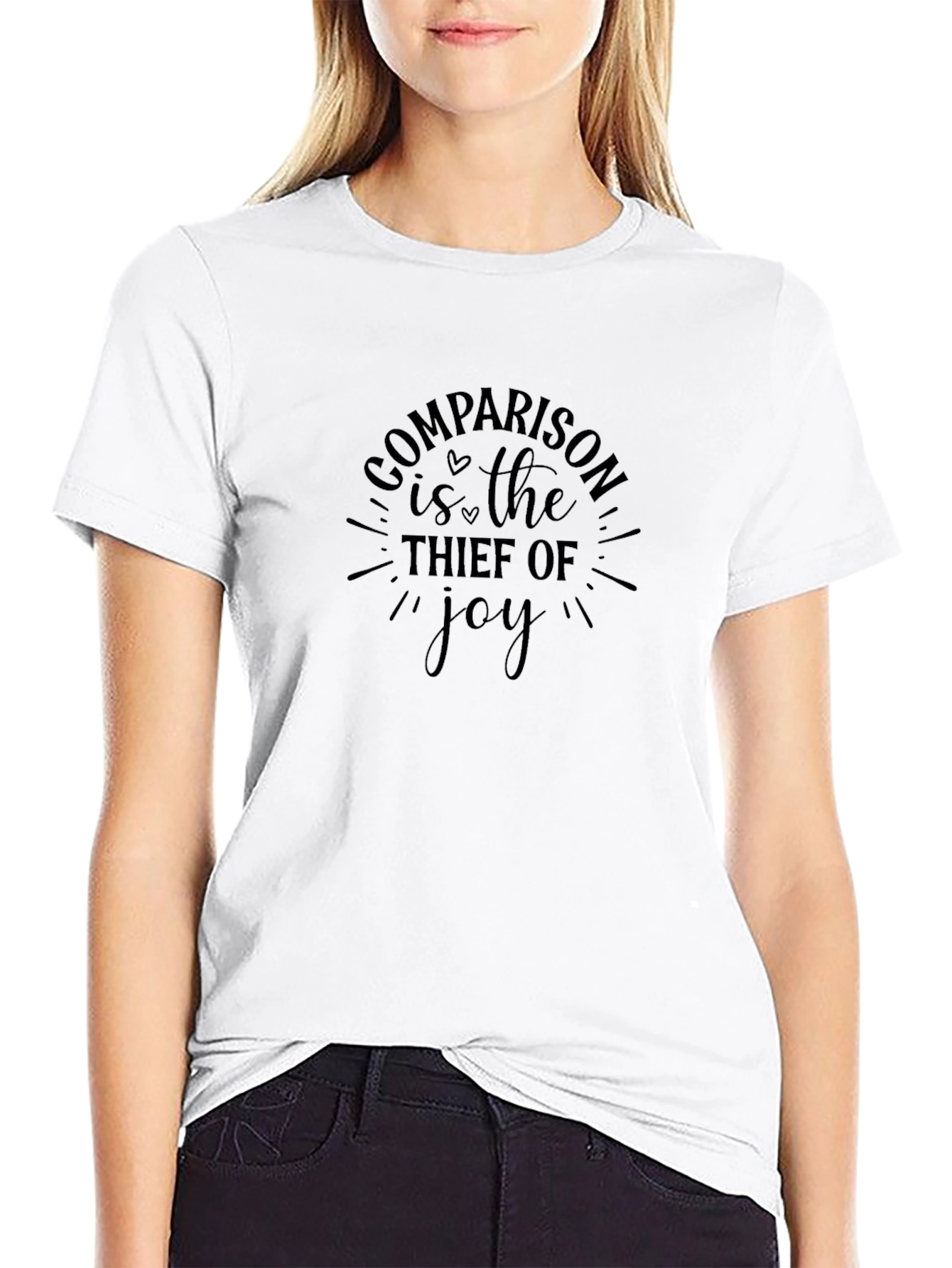 Comparison is the Thief of Joy Black Graphic Tee
