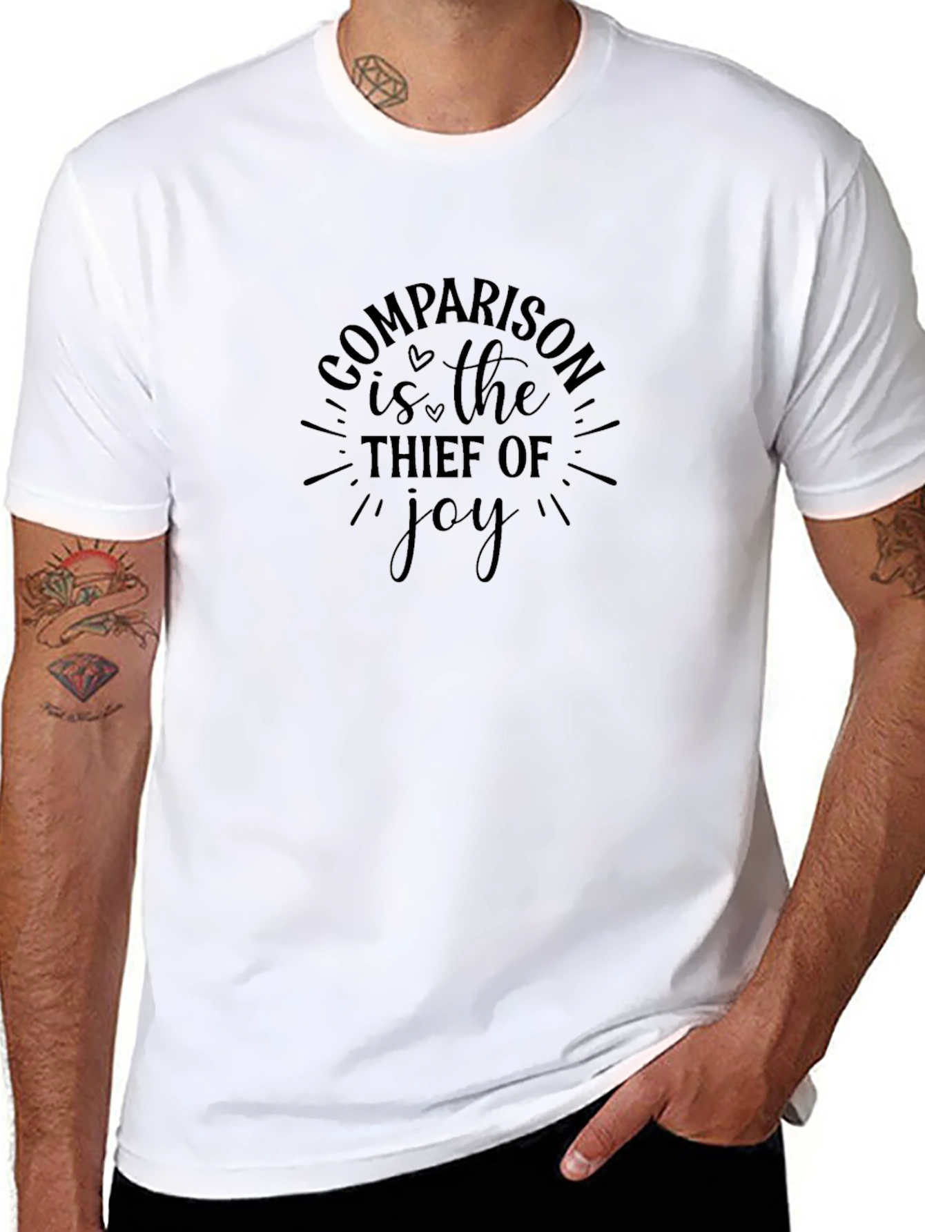 Comparison is the Thief of Joy Black Graphic Tee