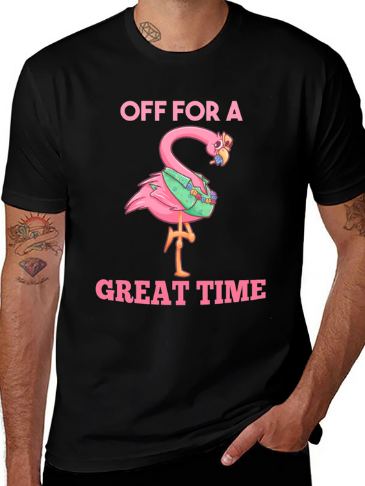 Off For a Great Time Flamingo T-Shirt