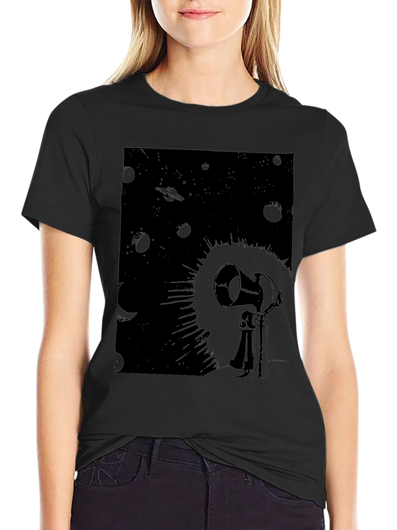 Telescope Graphic Tee - Black