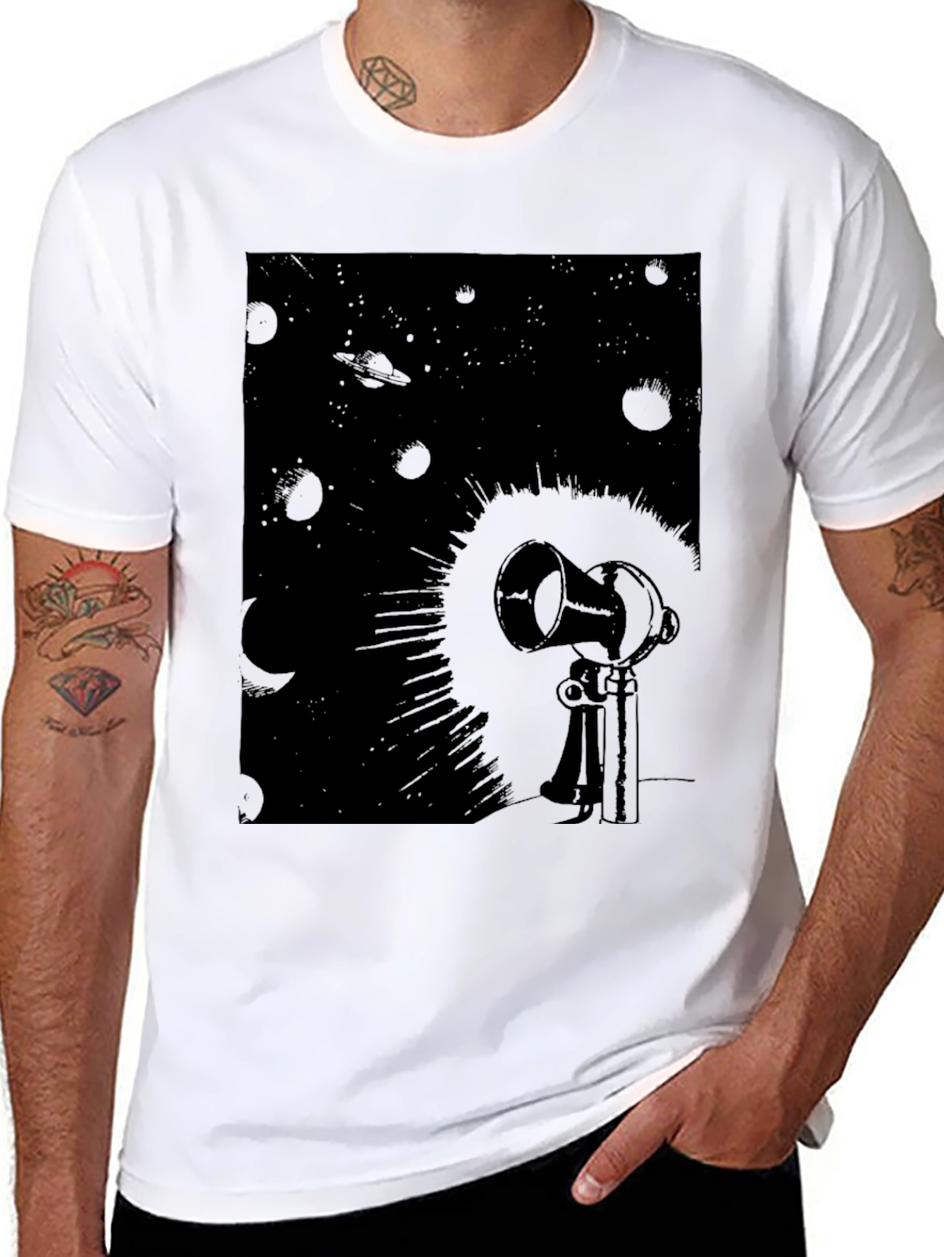 Telescope Graphic Tee - Black