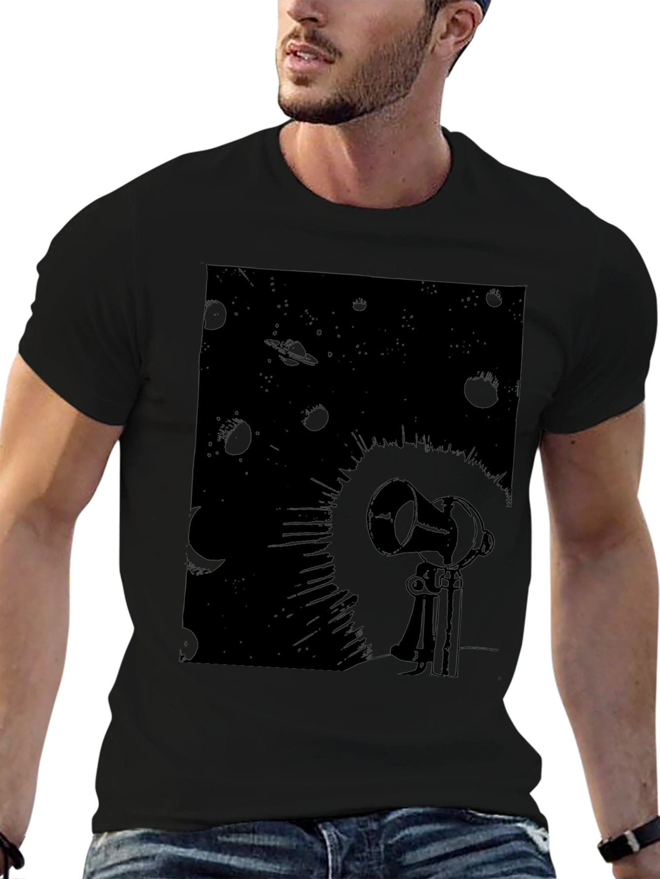 Telescope Graphic Tee - Black