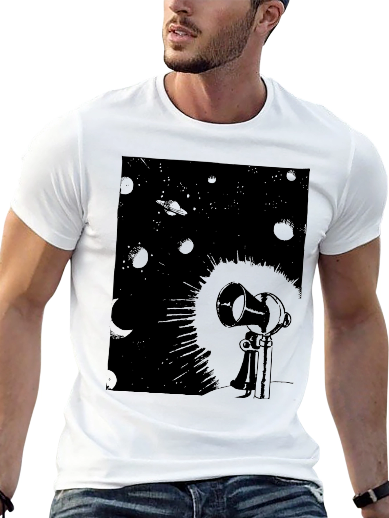Telescope Graphic Tee - Black