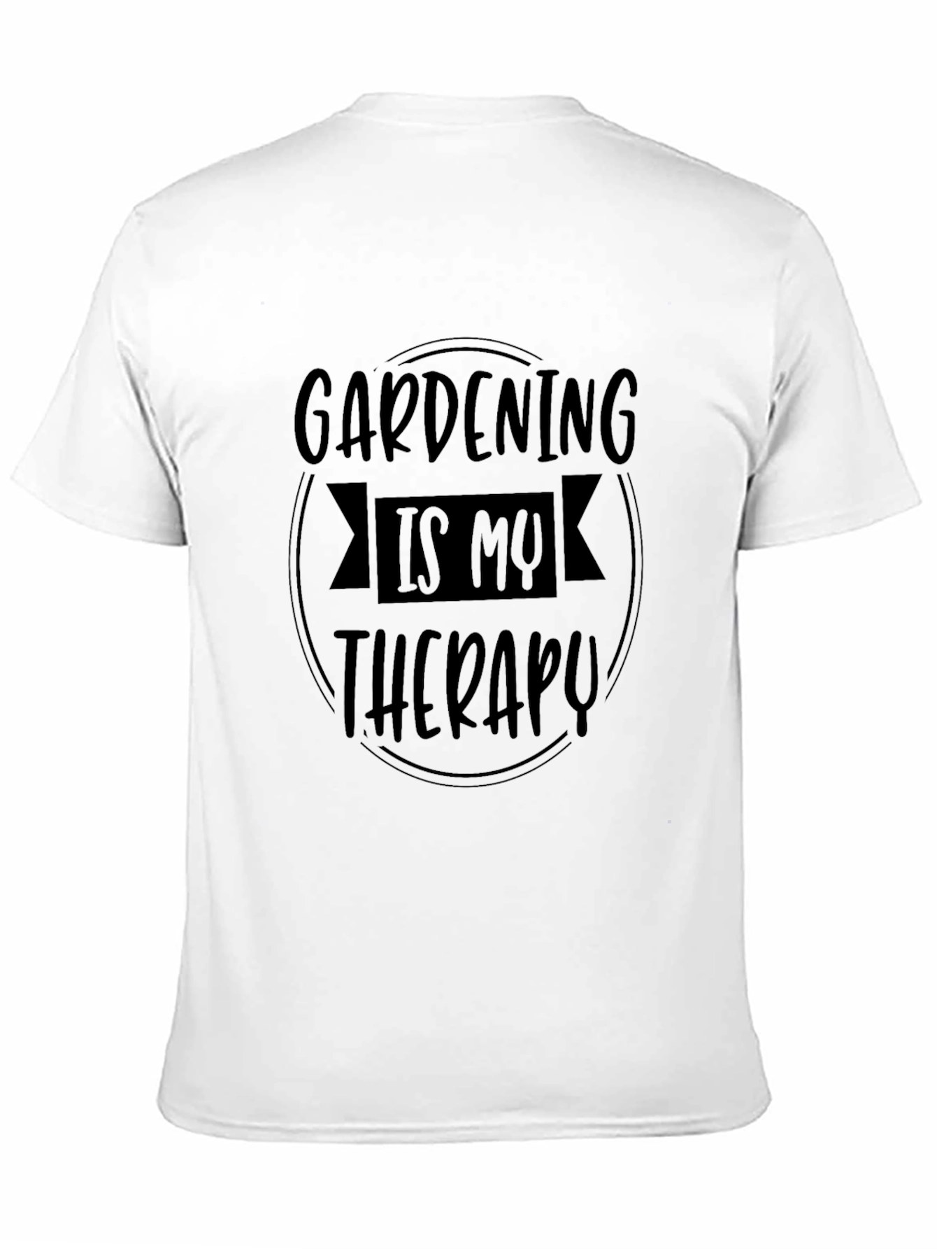 Gardening is my Therapy - Black T-Shirt