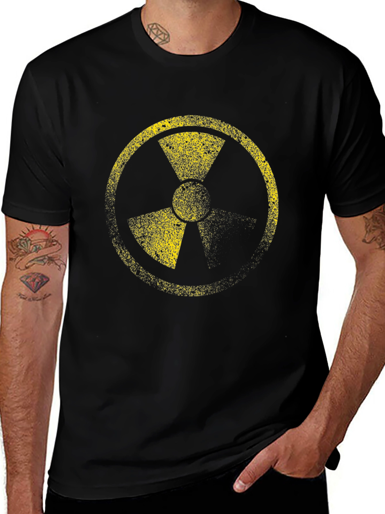 Radioactive Symbol Graphic Black T-Shirt