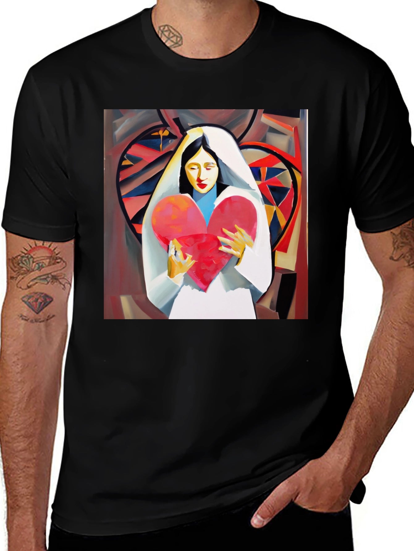 Heart Holder Graphic Tee - Stylish Unisex T-Shirt