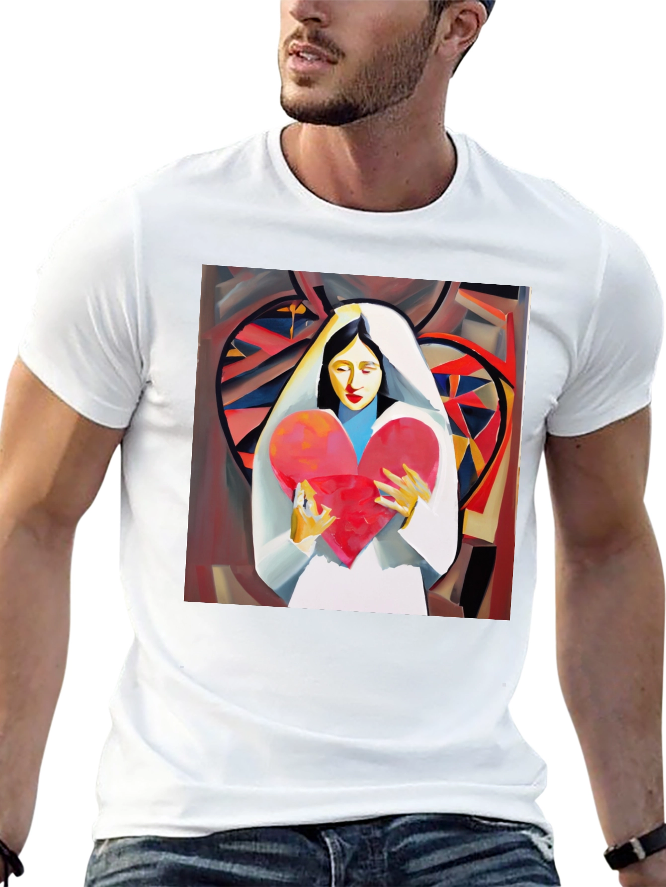 Heart Holder Graphic Tee - Stylish Unisex T-Shirt