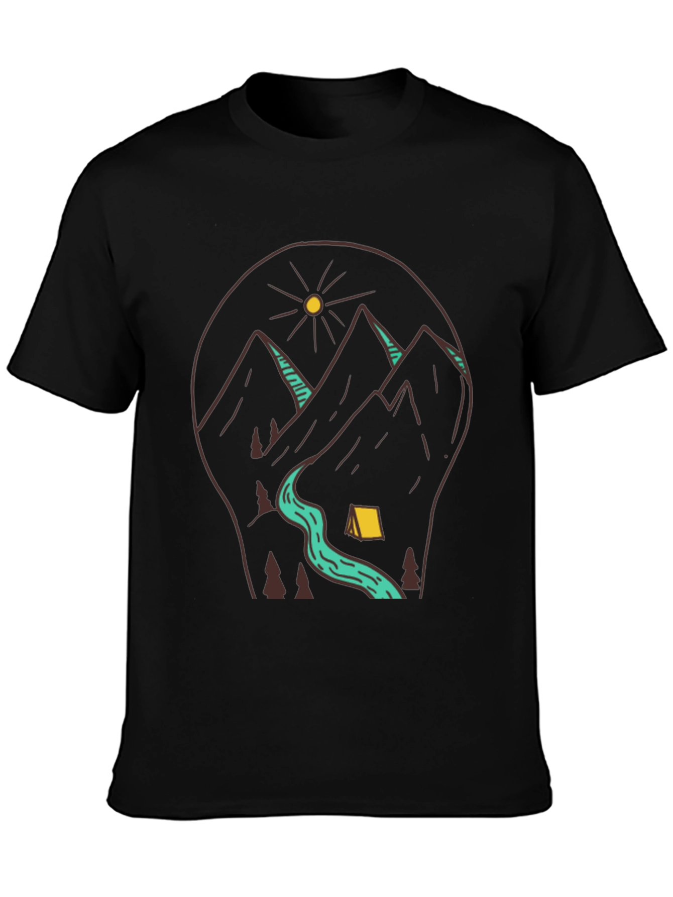Outdoor Adventure Graphic Tee - Camping & Mountains