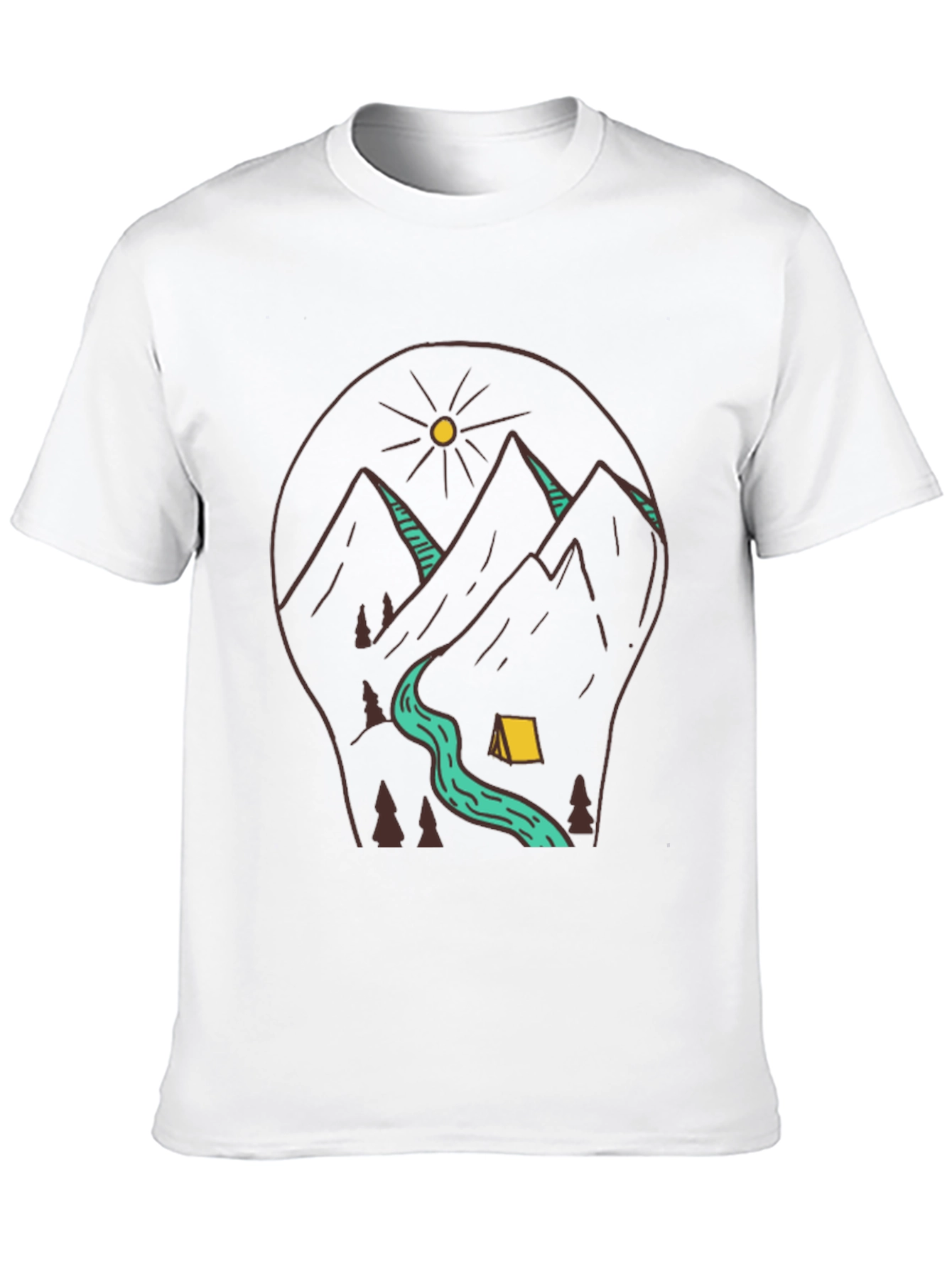 Outdoor Adventure Graphic Tee - Camping & Mountains