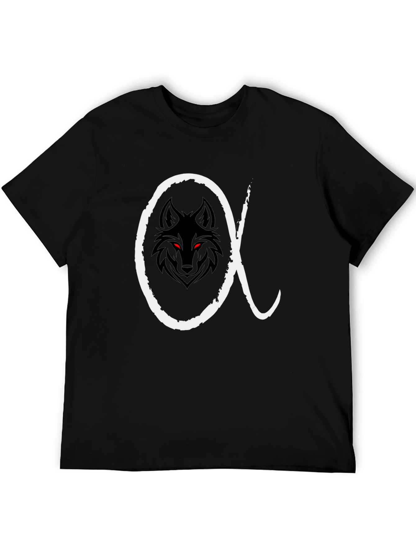 Alpha Wolf Graphic T-Shirt - Mens Black Tee
