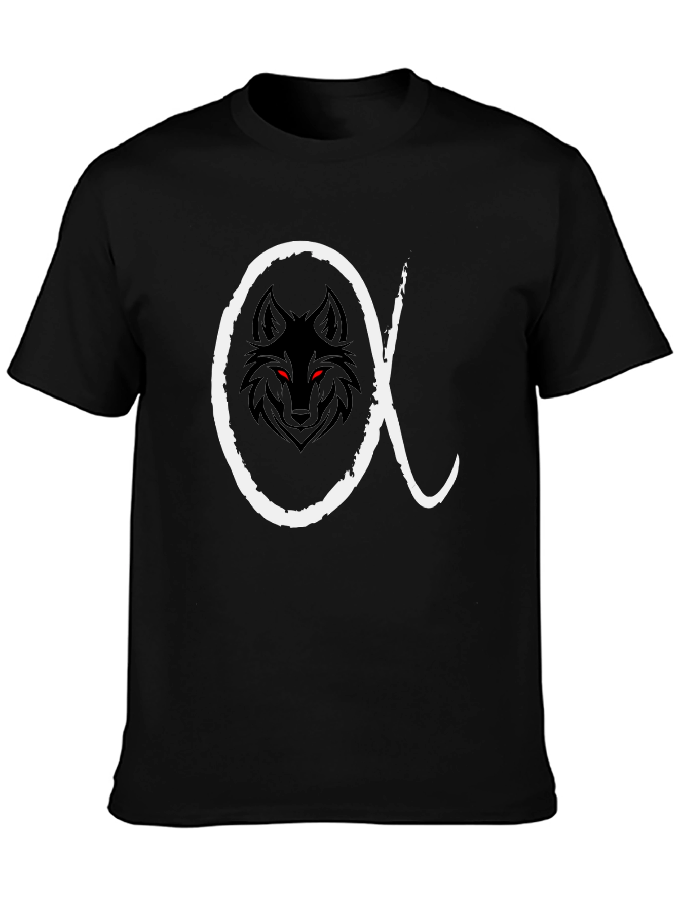 Alpha Wolf Graphic T-Shirt - Mens Black Tee