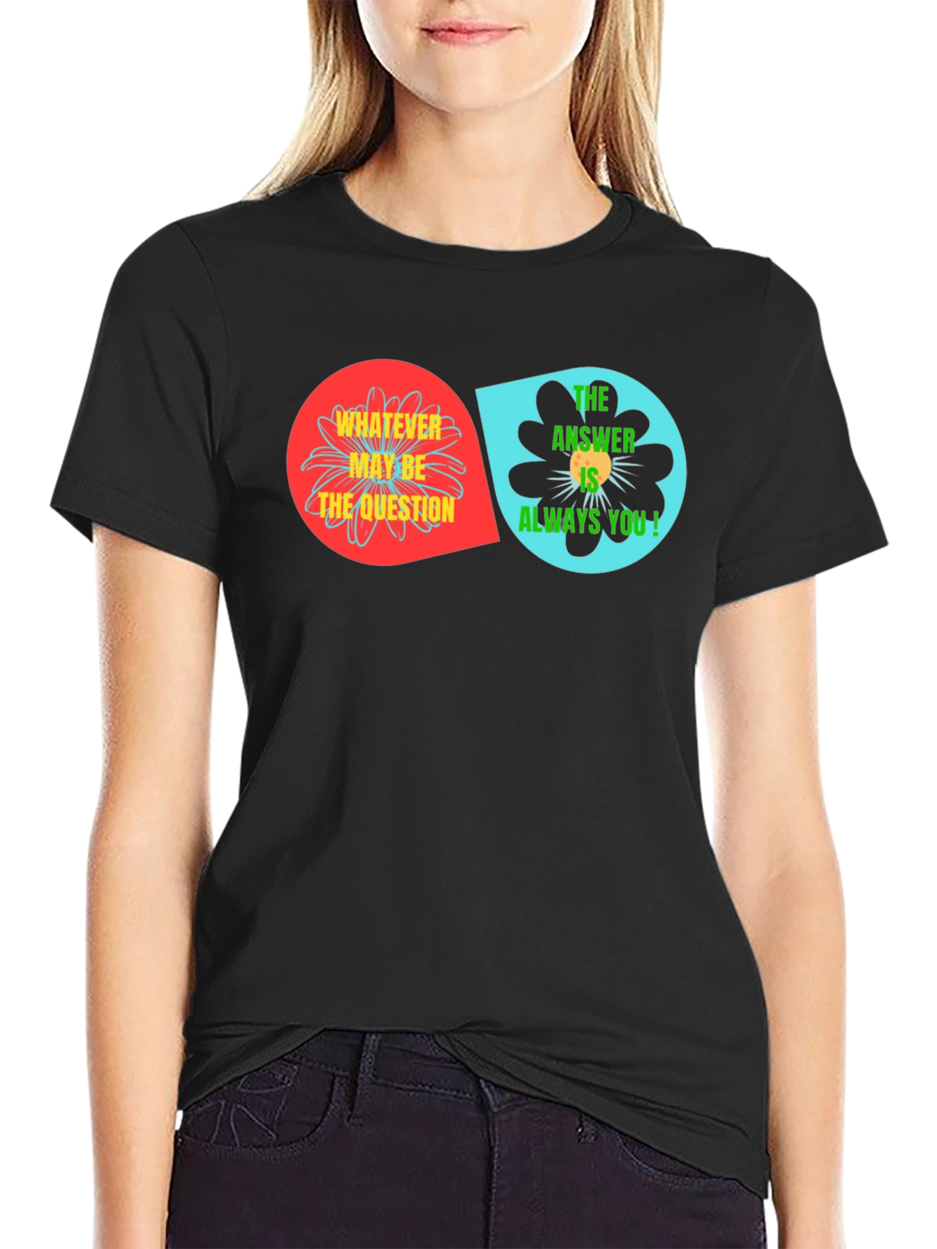 Unique Floral T-Shirt: Whatever May Be The Question