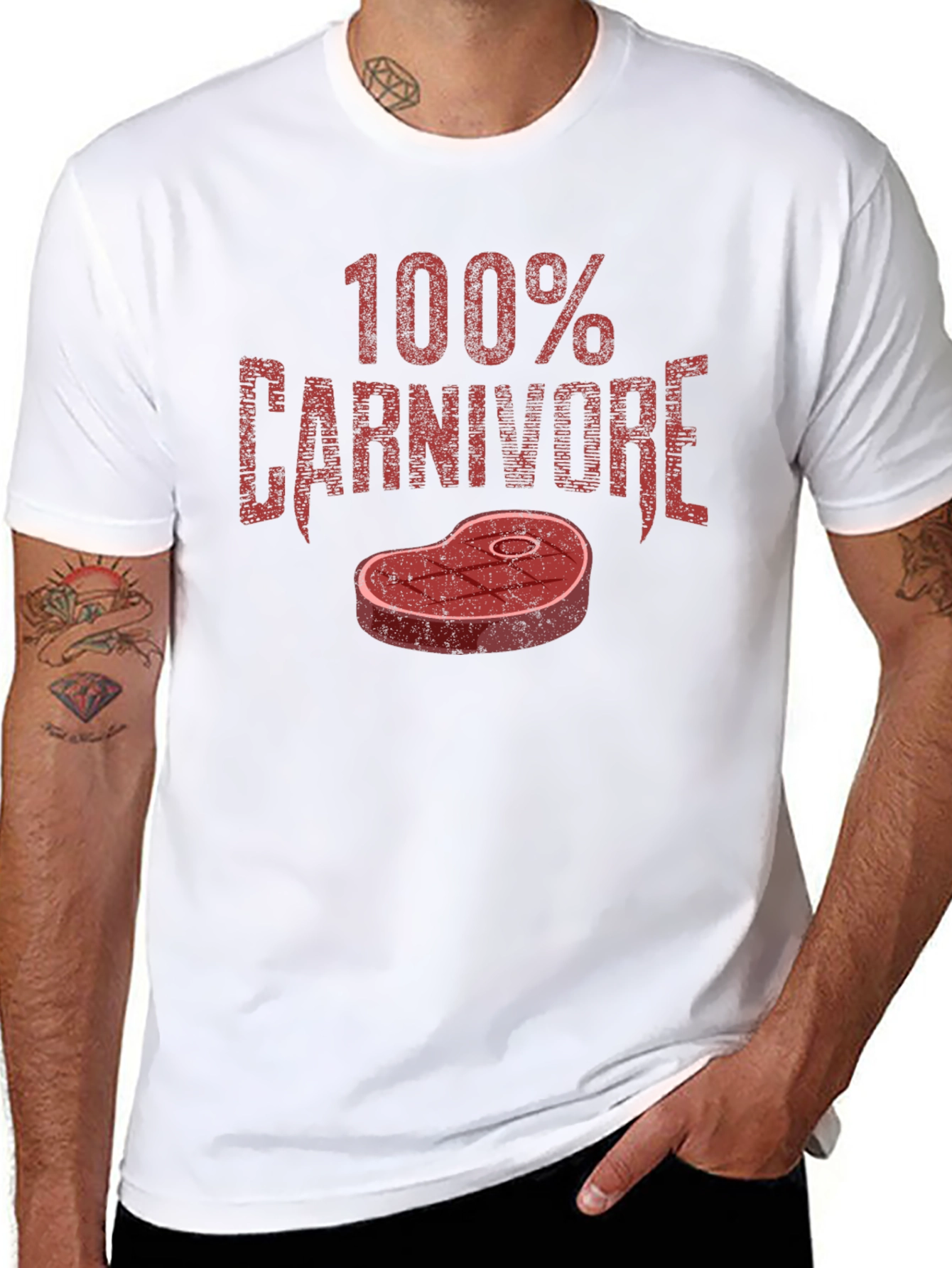 100% Carnivore Graphic Tee - Black