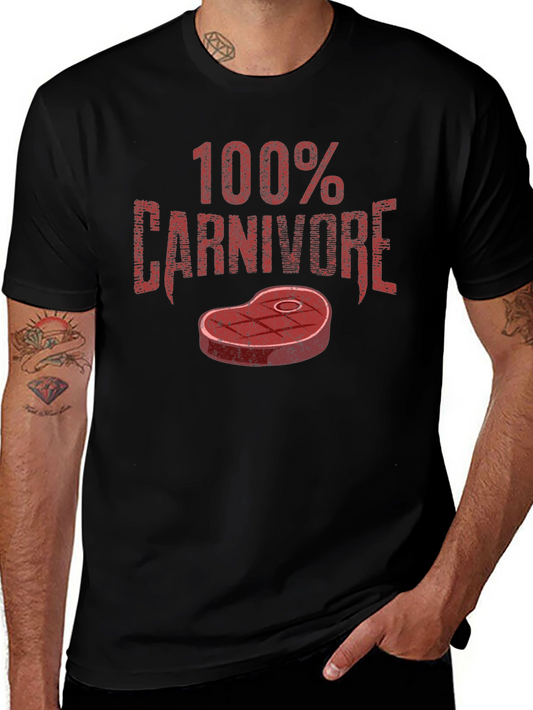 100% Carnivore Graphic Tee - Black