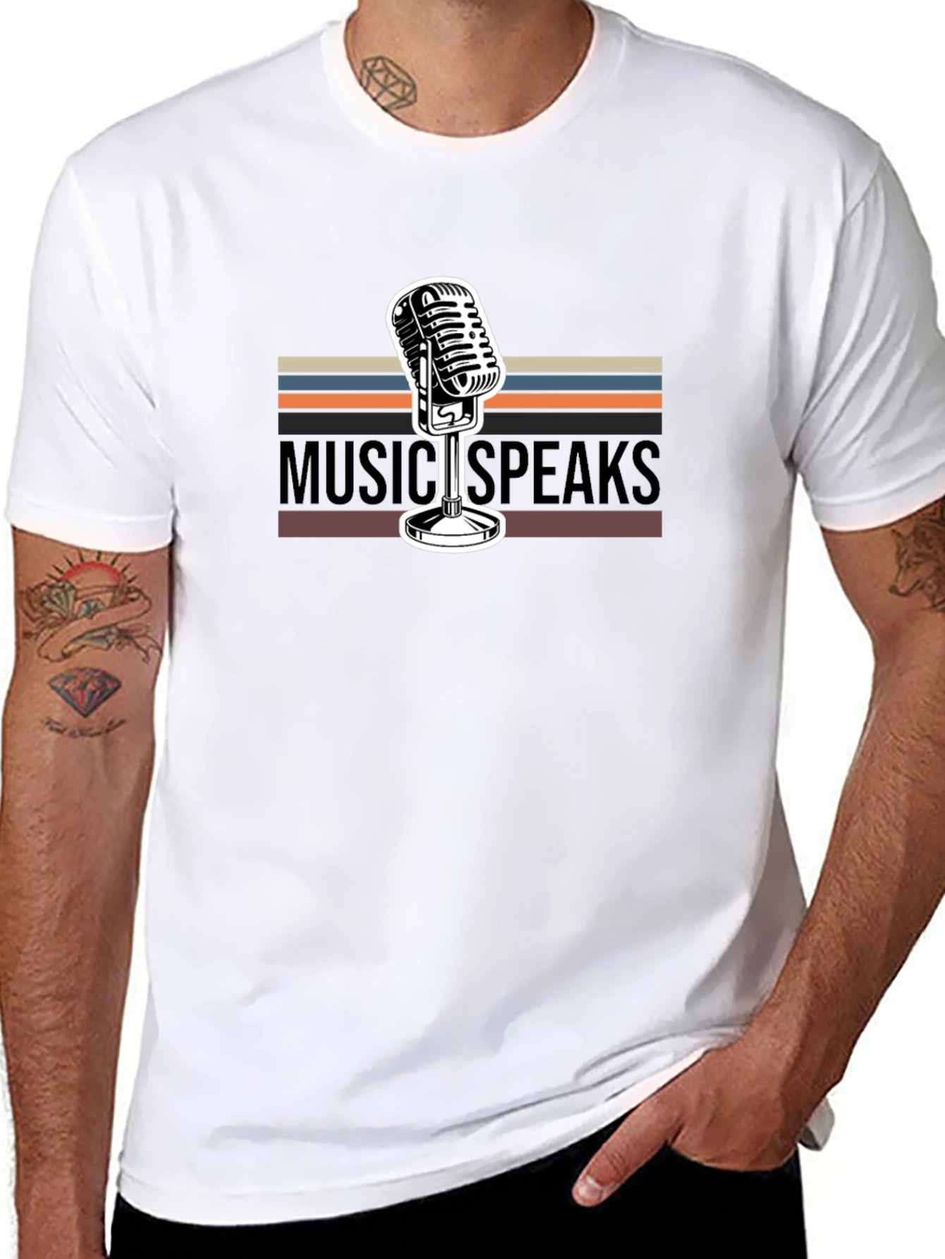 Music Speaks Graphic Tee - Retro Style