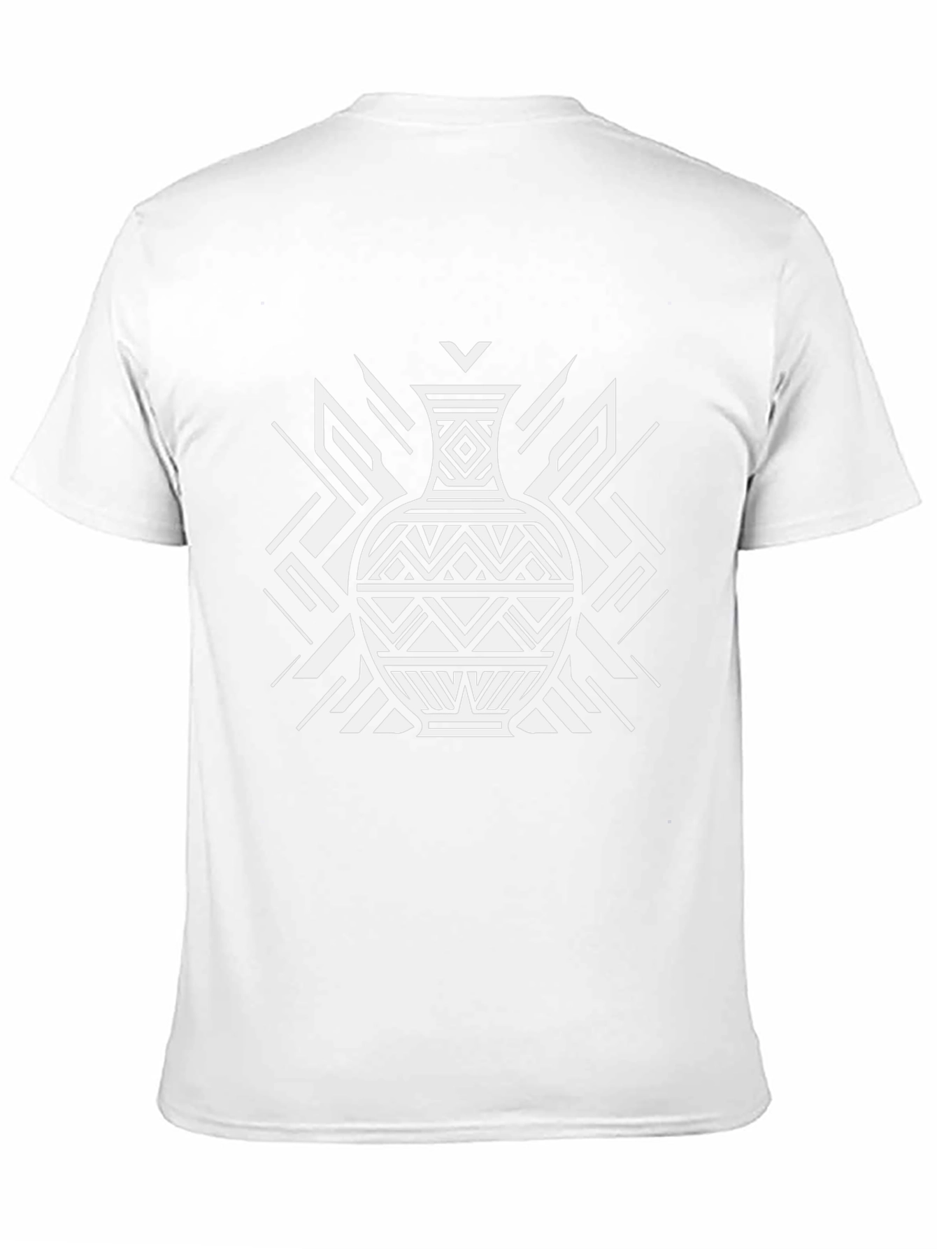 Geometric Vase Graphic T-Shirt - Modern Art Tee