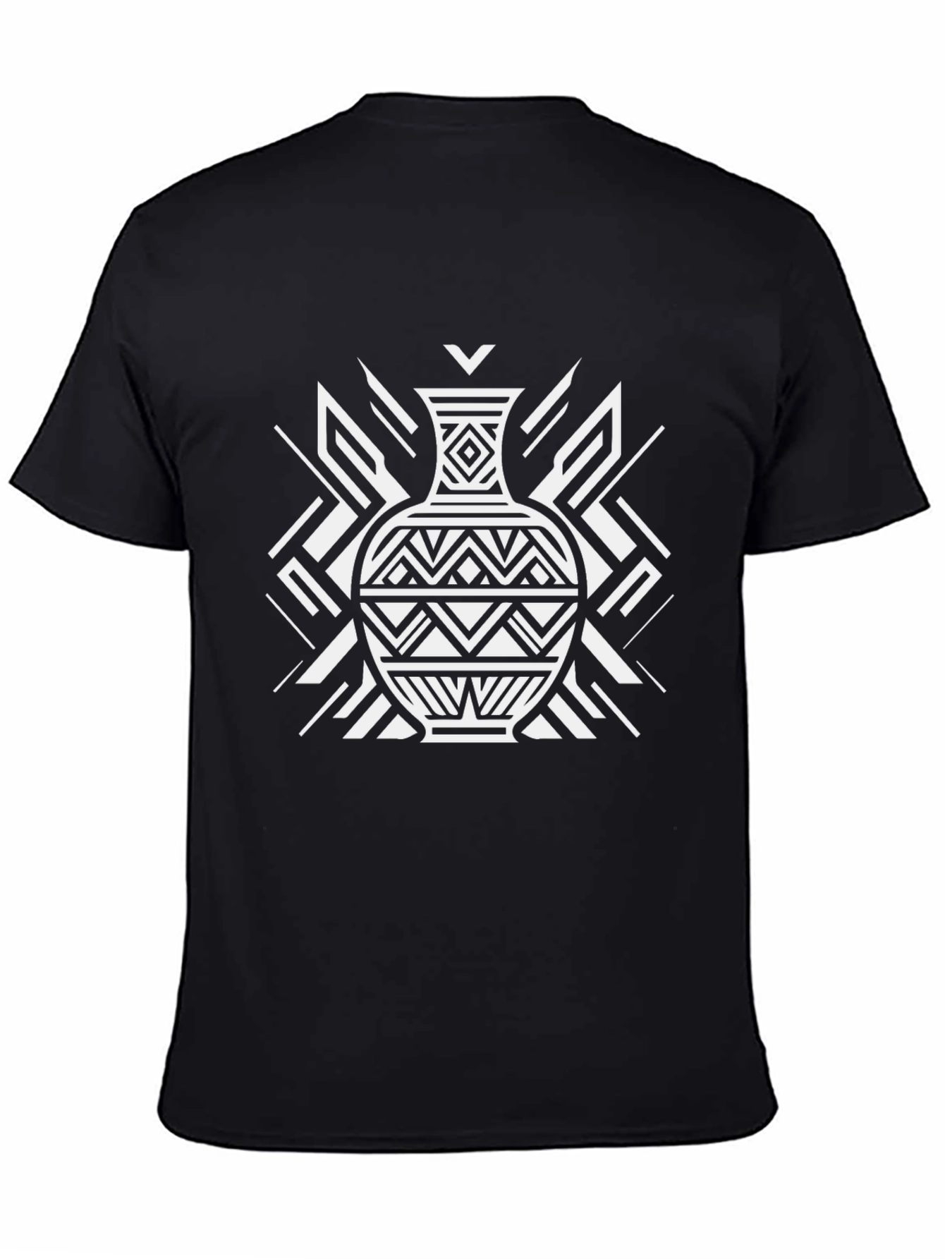 Geometric Vase Graphic T-Shirt - Modern Art Tee