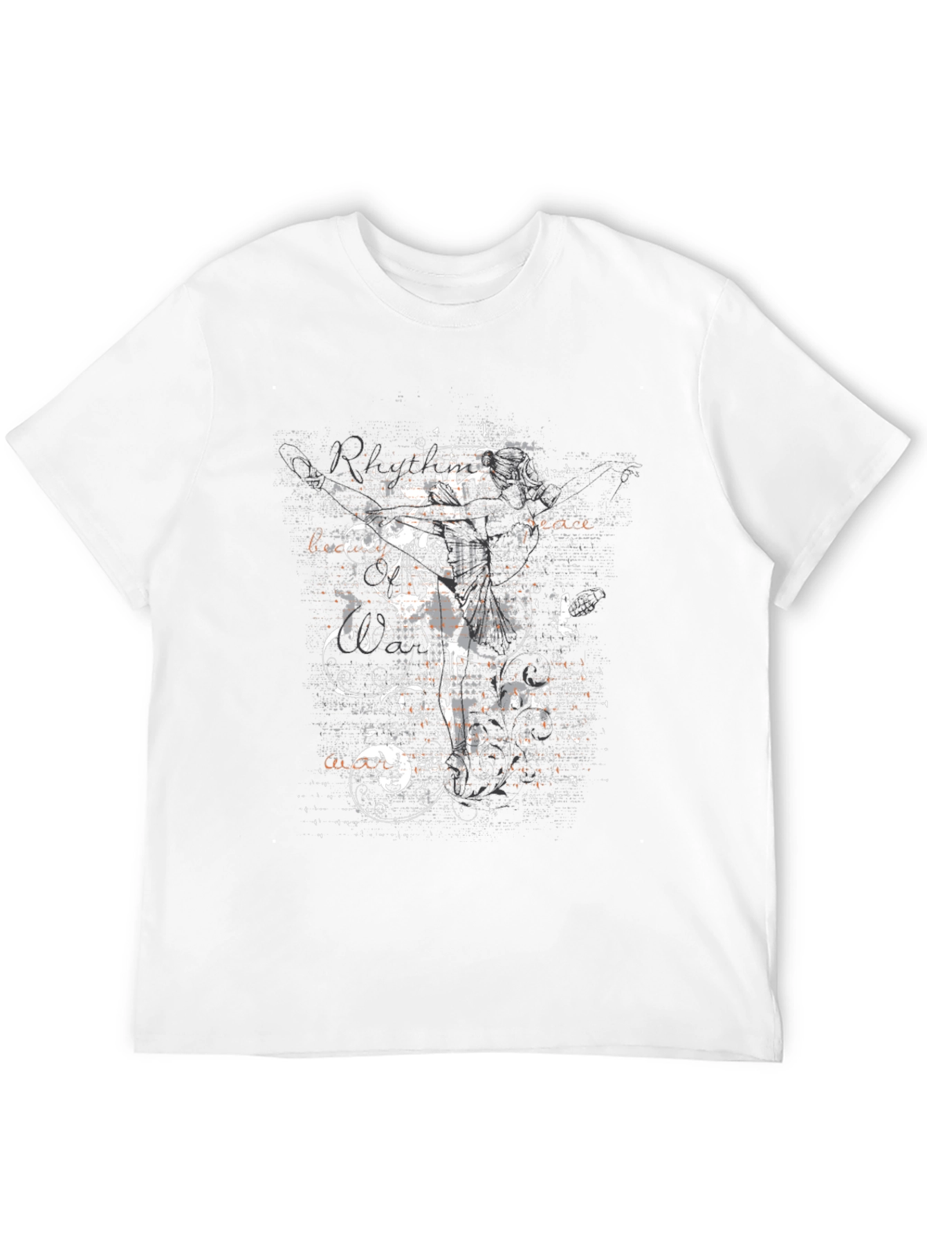Edgy Graphic Print Crew Neck Tee