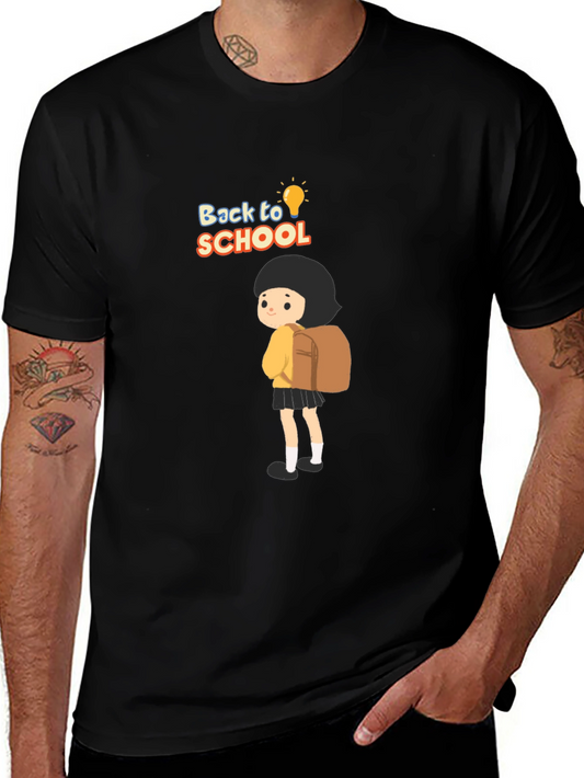 Back to School Black Graphic T-Shirt