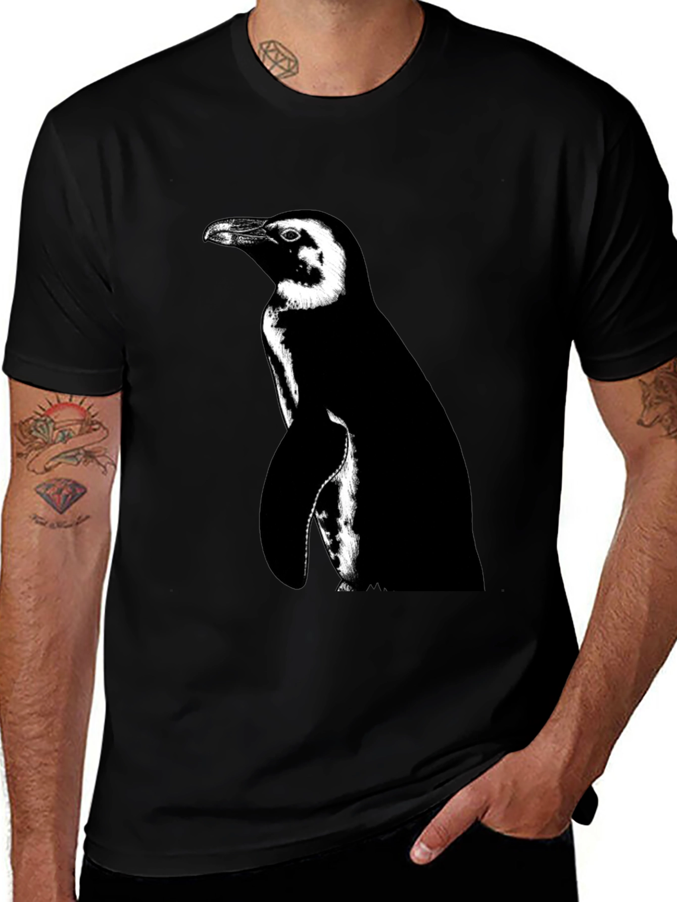 Penguin Graphic Black T-Shirt - Stylish Casual Wear