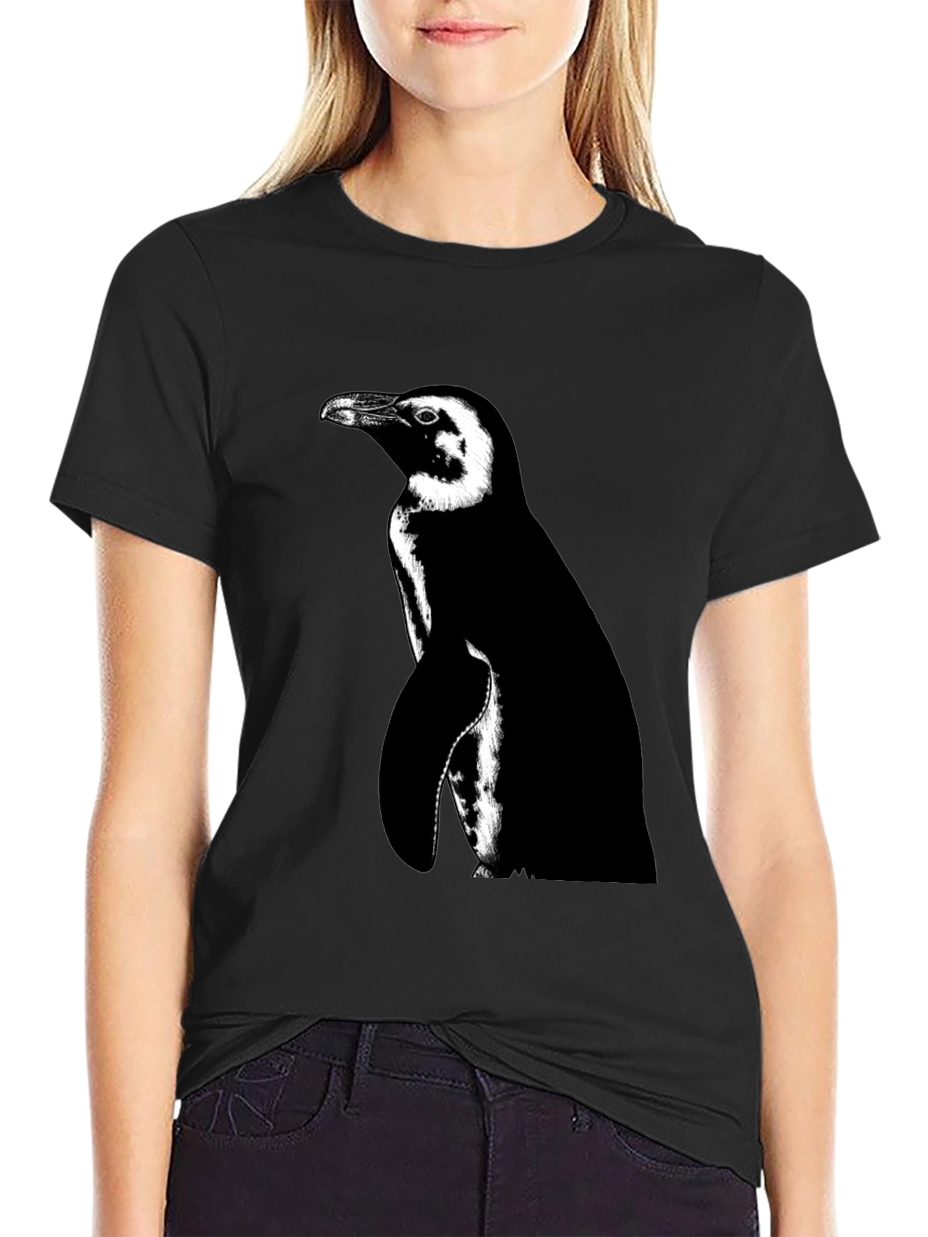 Penguin Graphic Black T-Shirt - Stylish Casual Wear