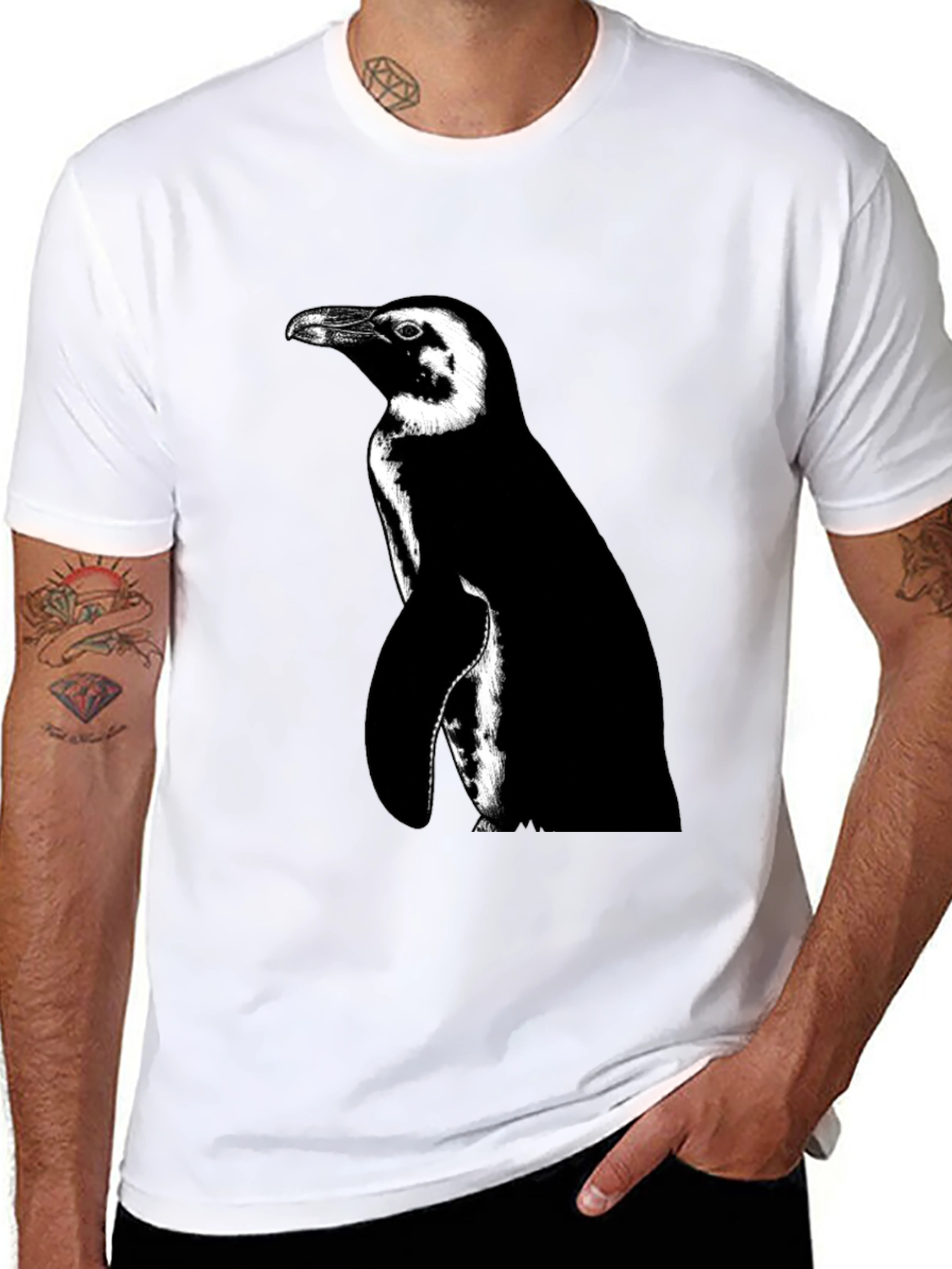 Penguin Graphic Black T-Shirt - Stylish Casual Wear