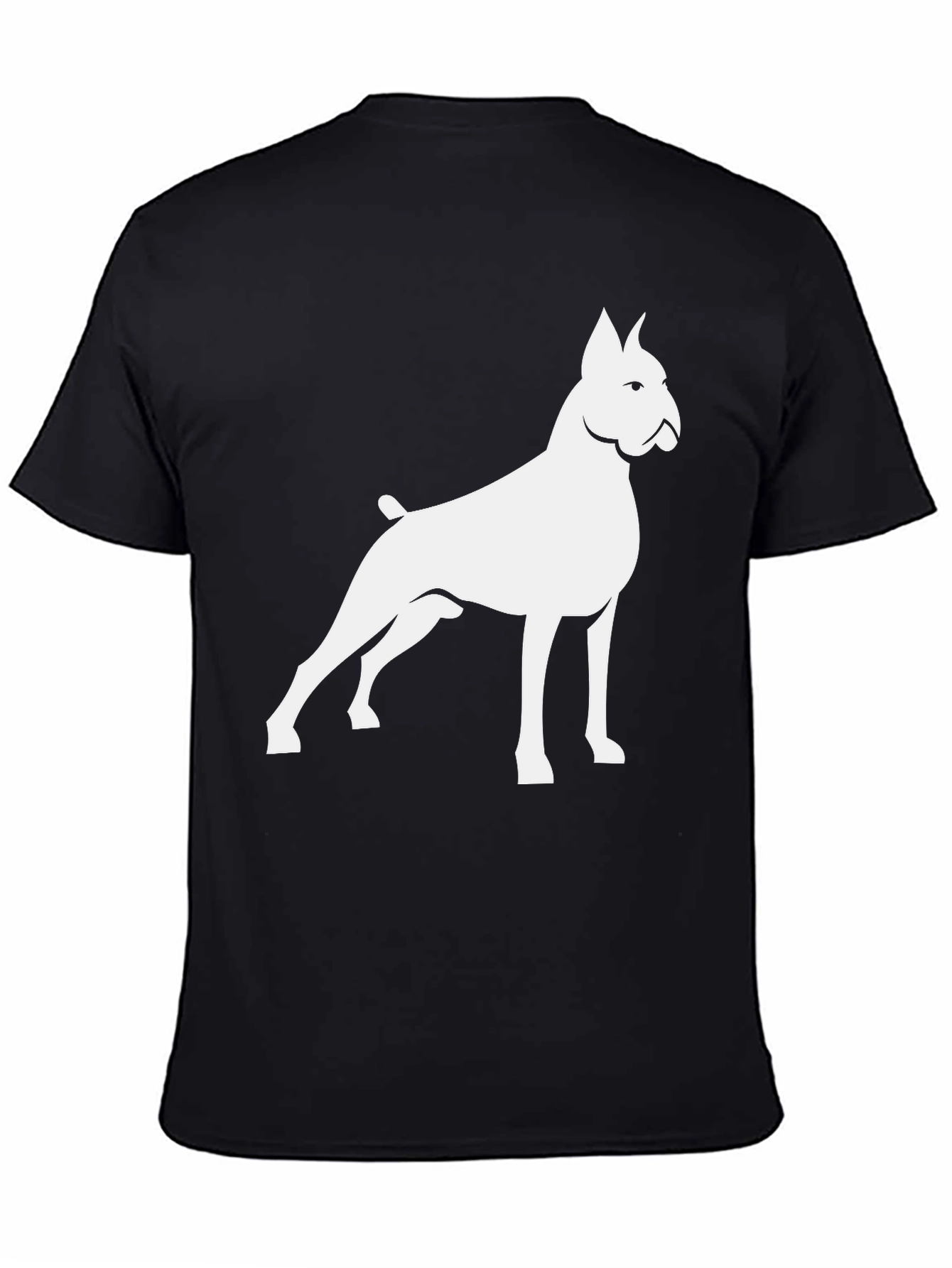 Dog Silhouette Graphic Tee - Black