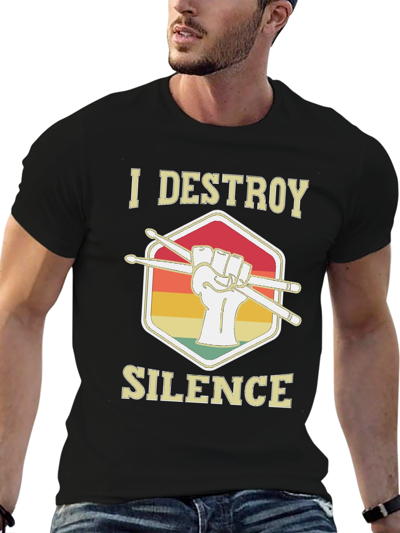 I Destroy Silence Drummer T-Shirt