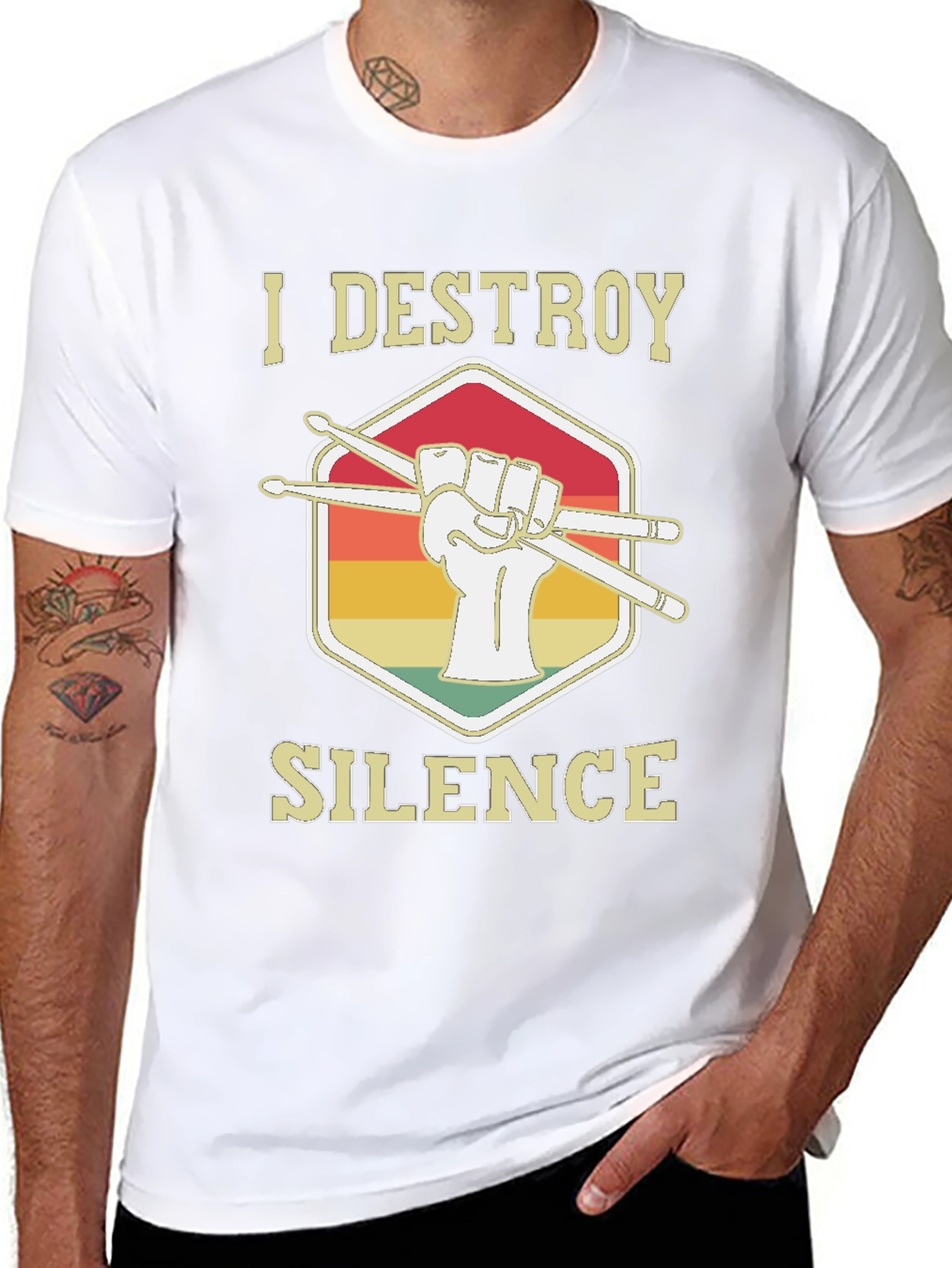 I Destroy Silence Drummer T-Shirt