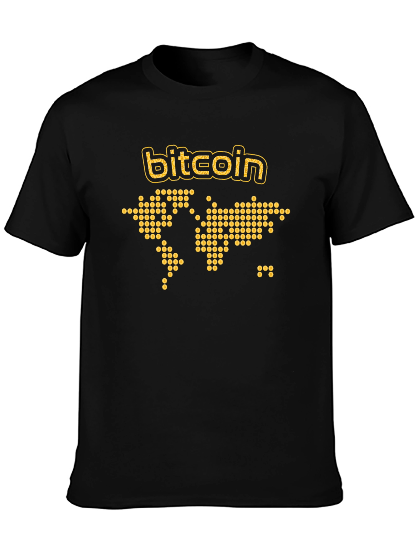 Bitcoin World Map T-Shirt - Crypto Currency Tee