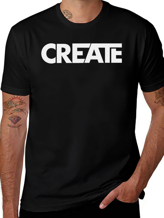 CREATE Graphic Tee - Black Cotton T-Shirt