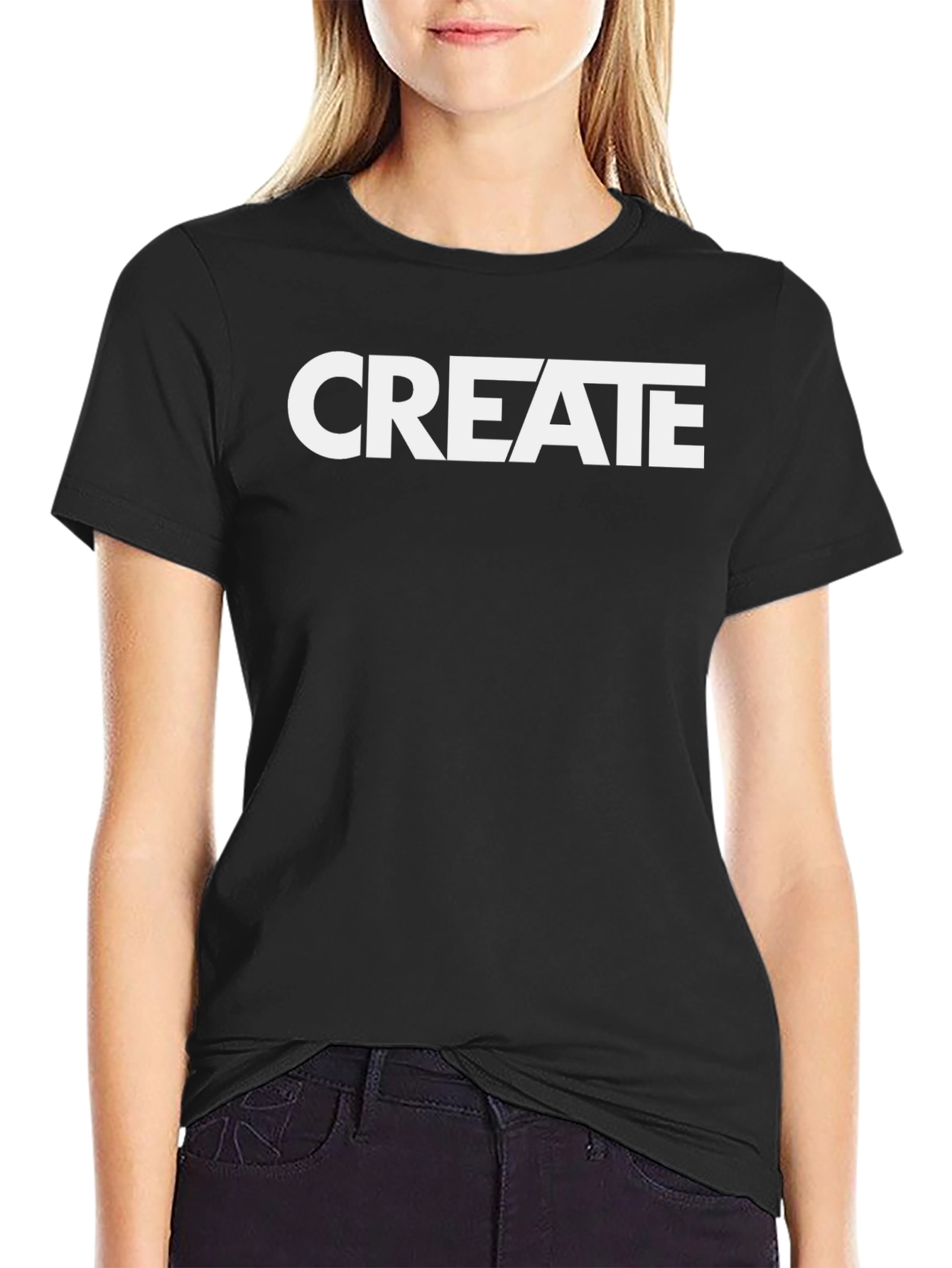 CREATE Graphic Tee - Black Cotton T-Shirt