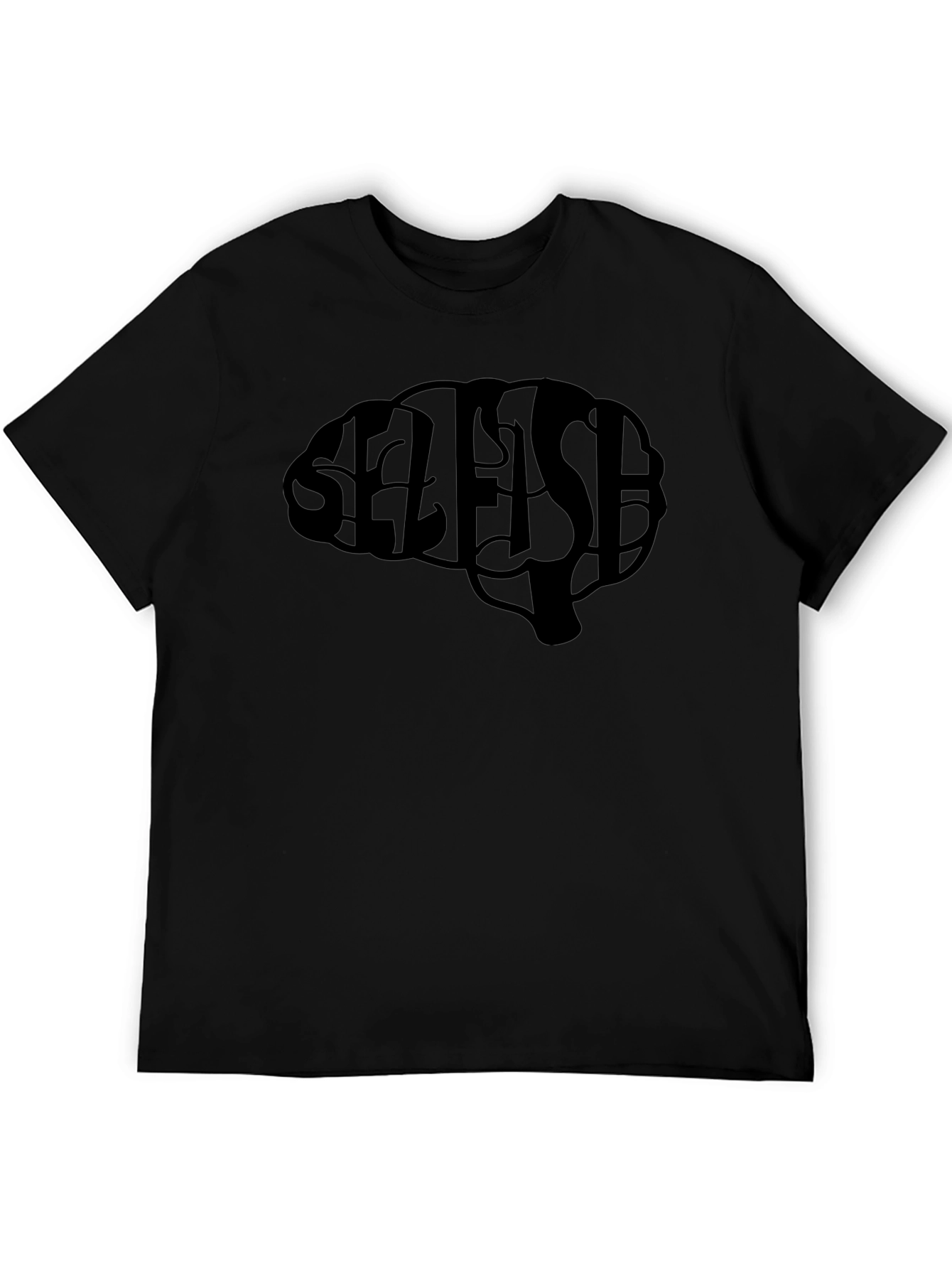 Selfish Brain Graphic Tee - Black T-Shirt