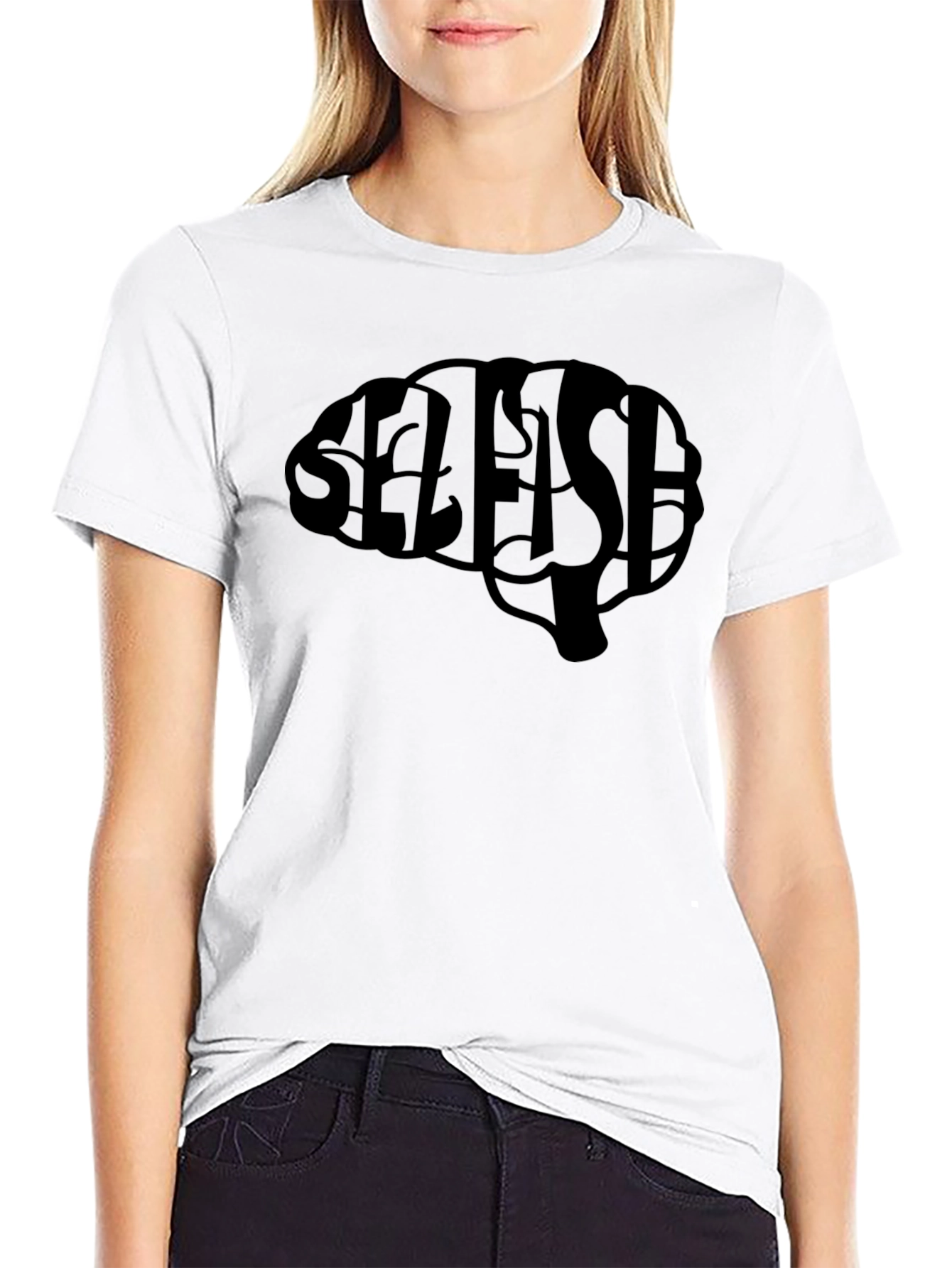 Selfish Brain Graphic Tee - Black T-Shirt