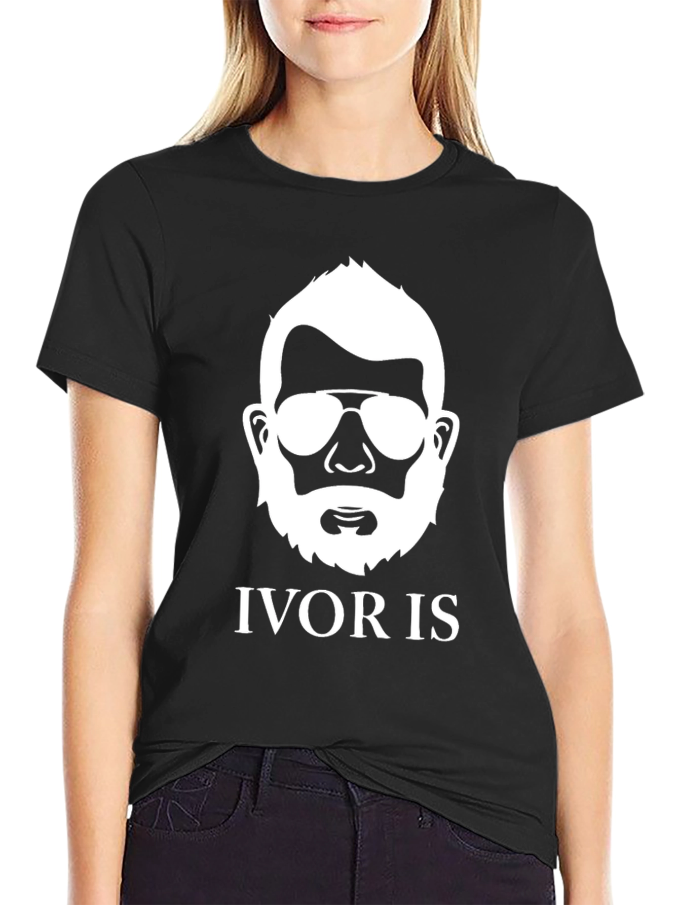 Ivor Is Beard Silhouette Graphic Tee